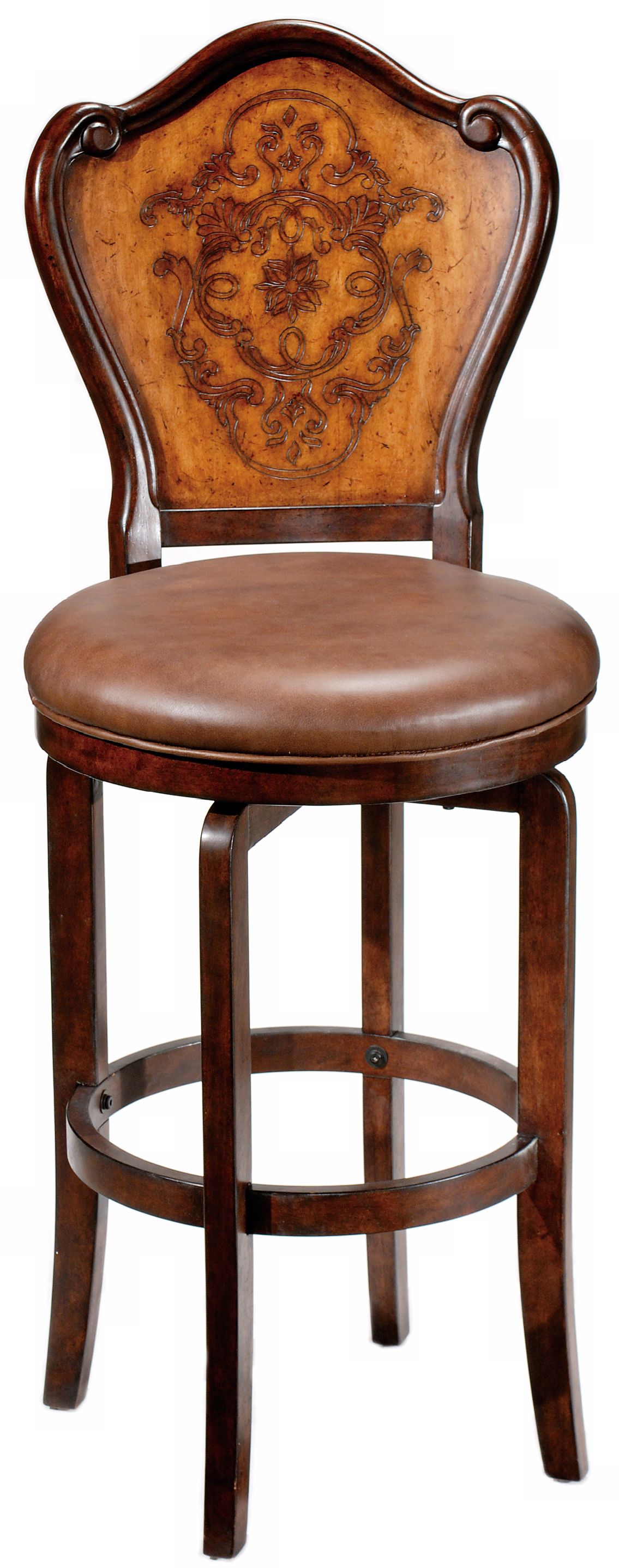 Hillsdale Lyon Floral Swivel 26" Counter Stool