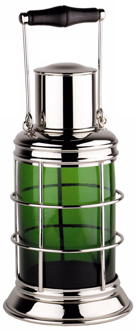 Starboard Green Replica Nickel and Glass Cocktail Shaker