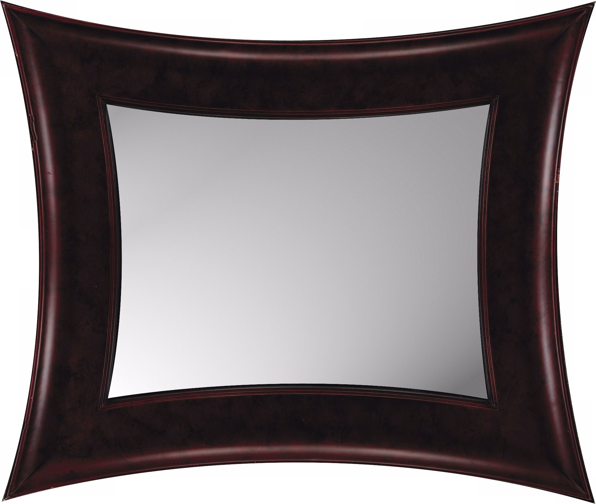 Mahogany Modern 30" Wide Wall Mirror