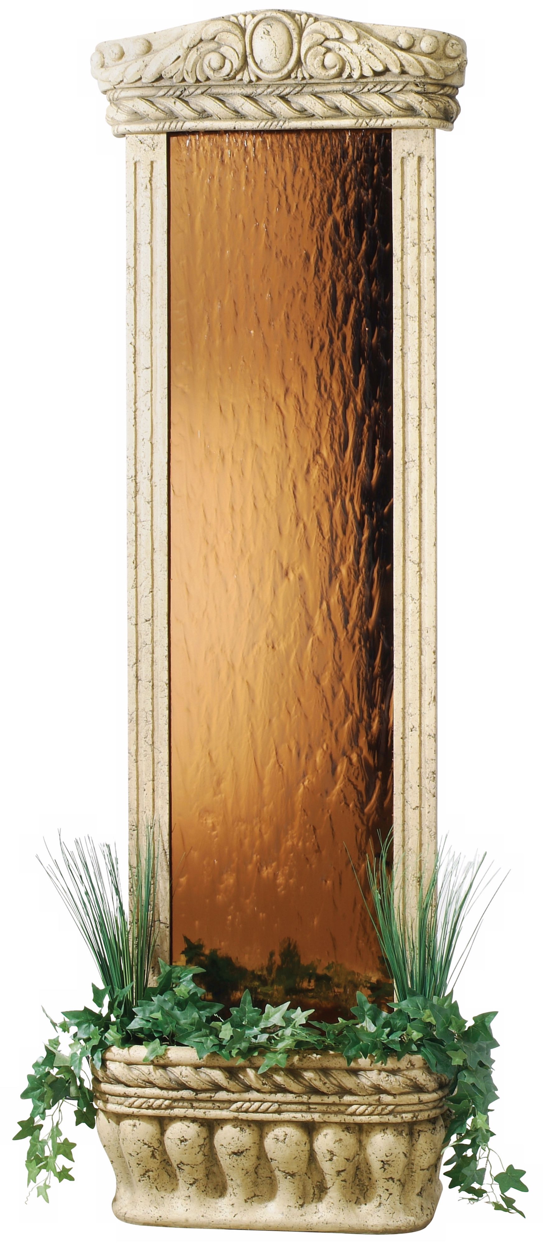 Tempered Mirrored Glass 72" High Watergarden Fountain