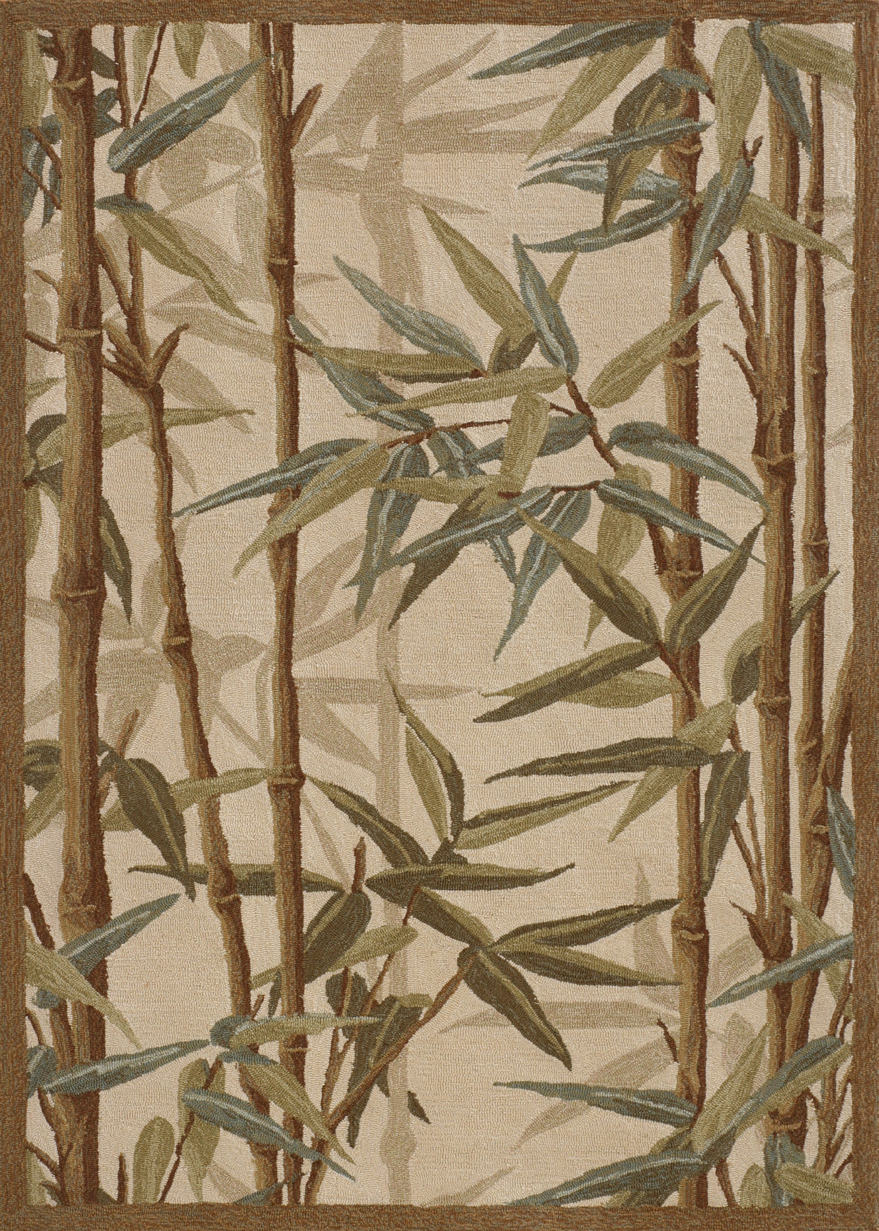 Atrium Bamboo Beige Indoor-Outdoor Area Rug