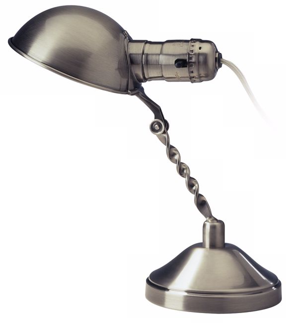Cricket Dark Antique Nickel Plug-In Headboard Light
