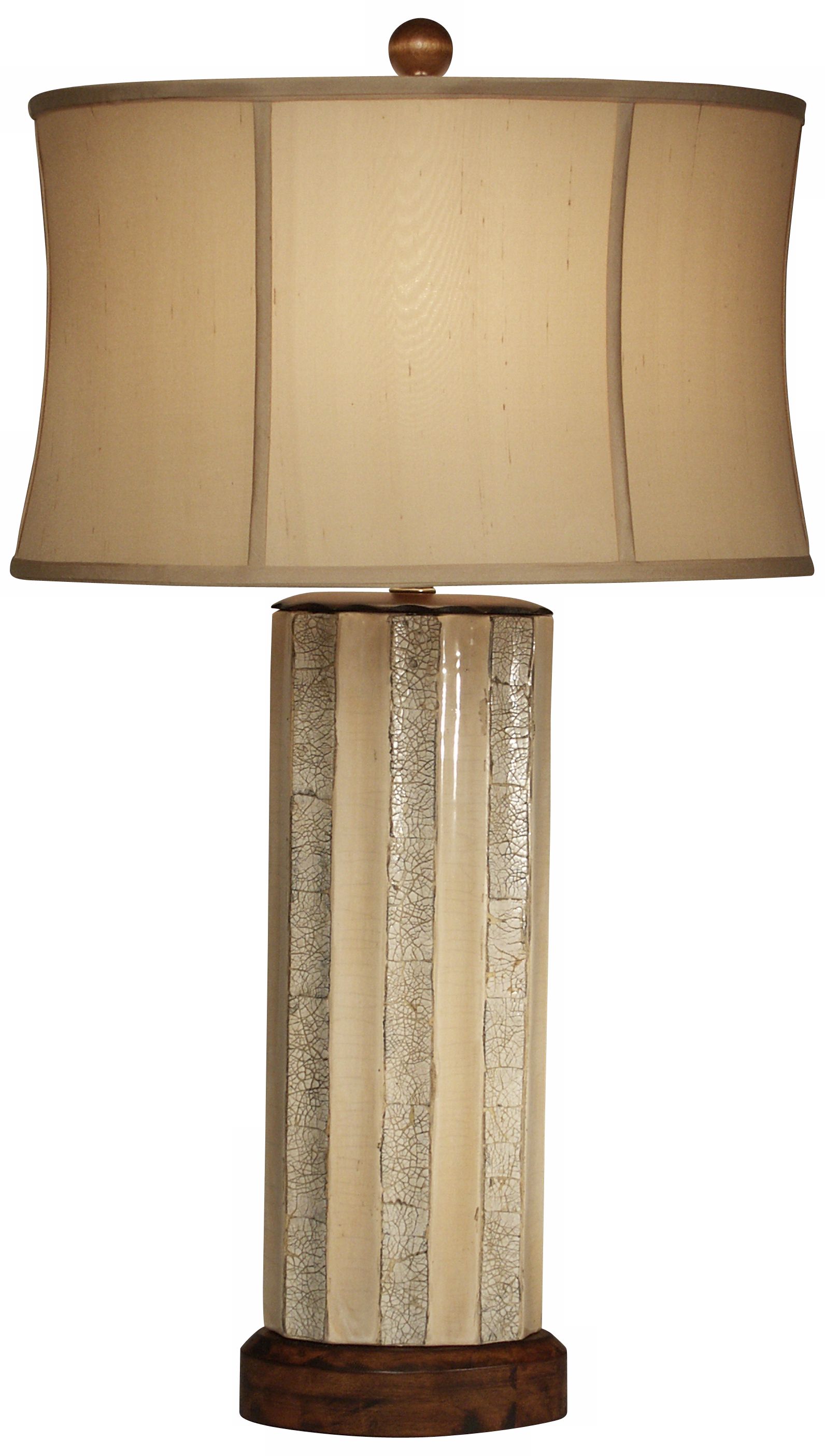 Trees in Winter Oval Ceramic Table Lamp by The Natural Light