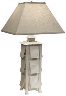 The Natural Light Cubana White Wood Night Light Lamp F9393