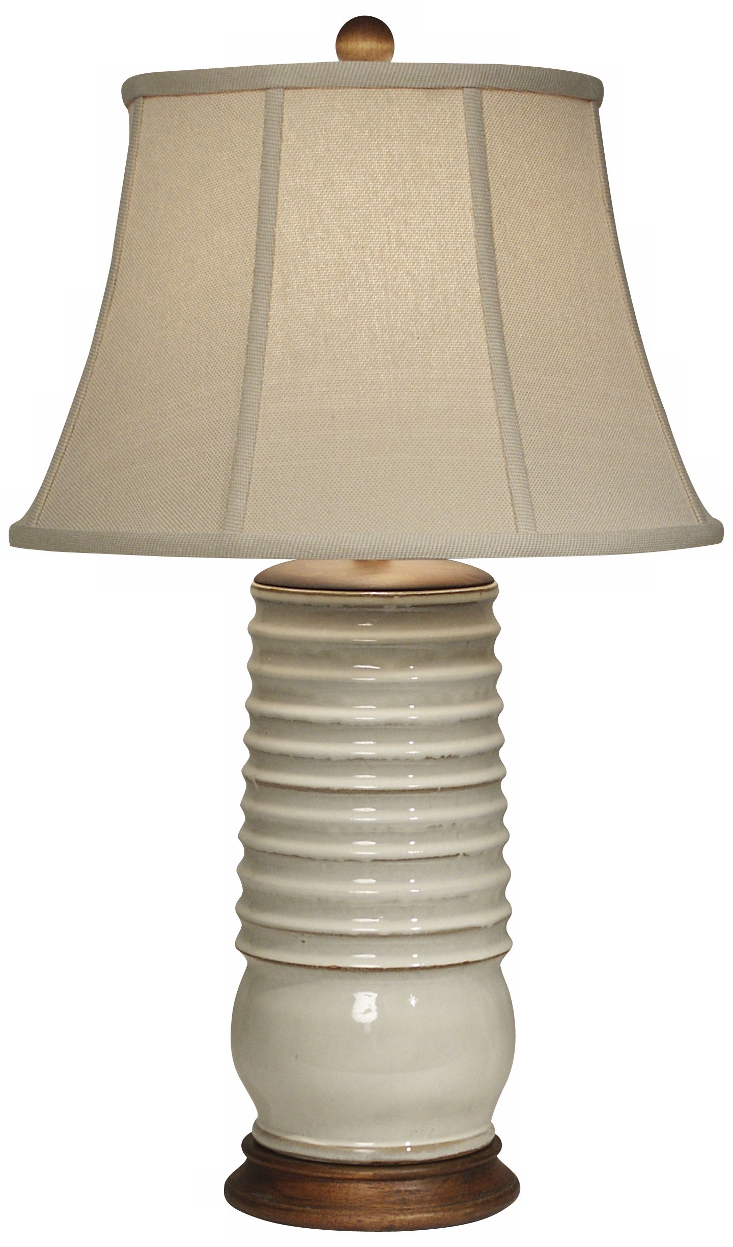 Adams Rib Ivory Pottery Table Lamp by The Natural Light F9407