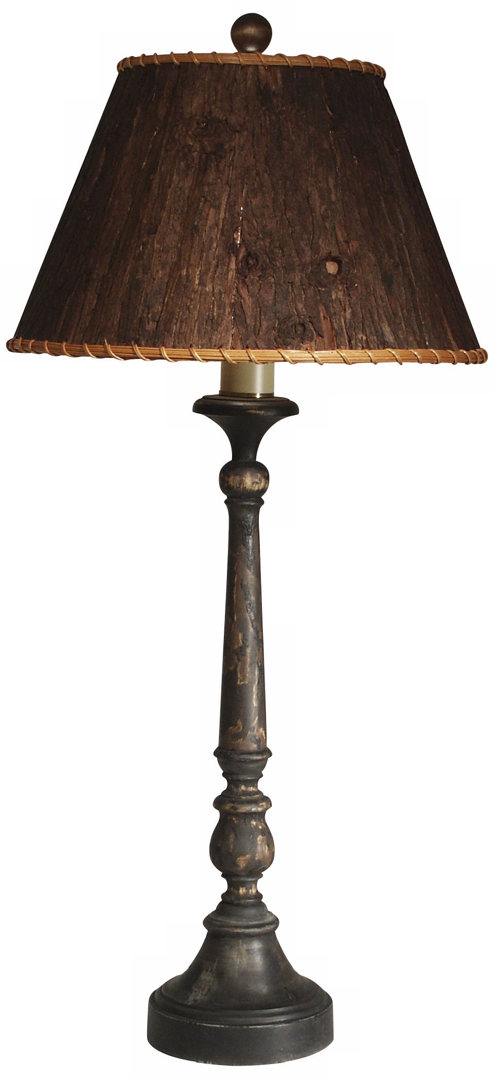 Cabin Lodge Wood Buffet Table Lamp by The Natural Light