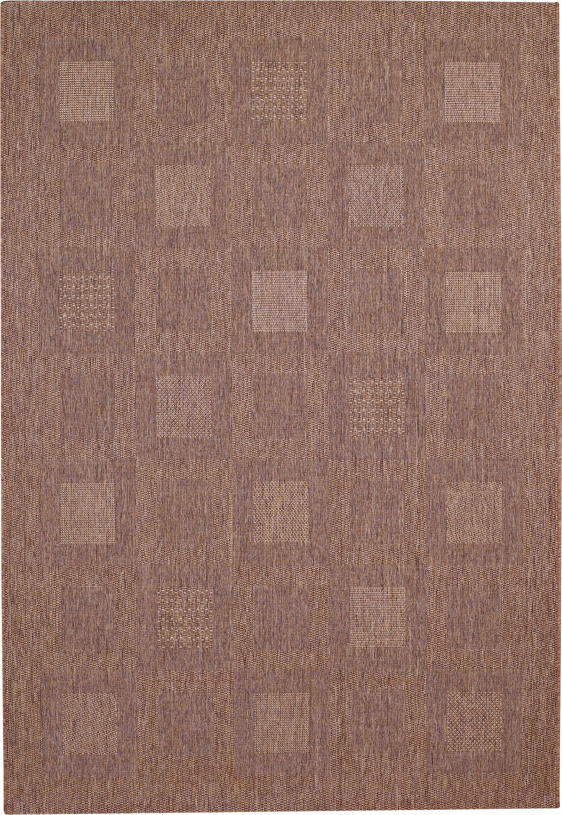Boreas Blocks Cocoa Indoor-Outdoor Area Rug