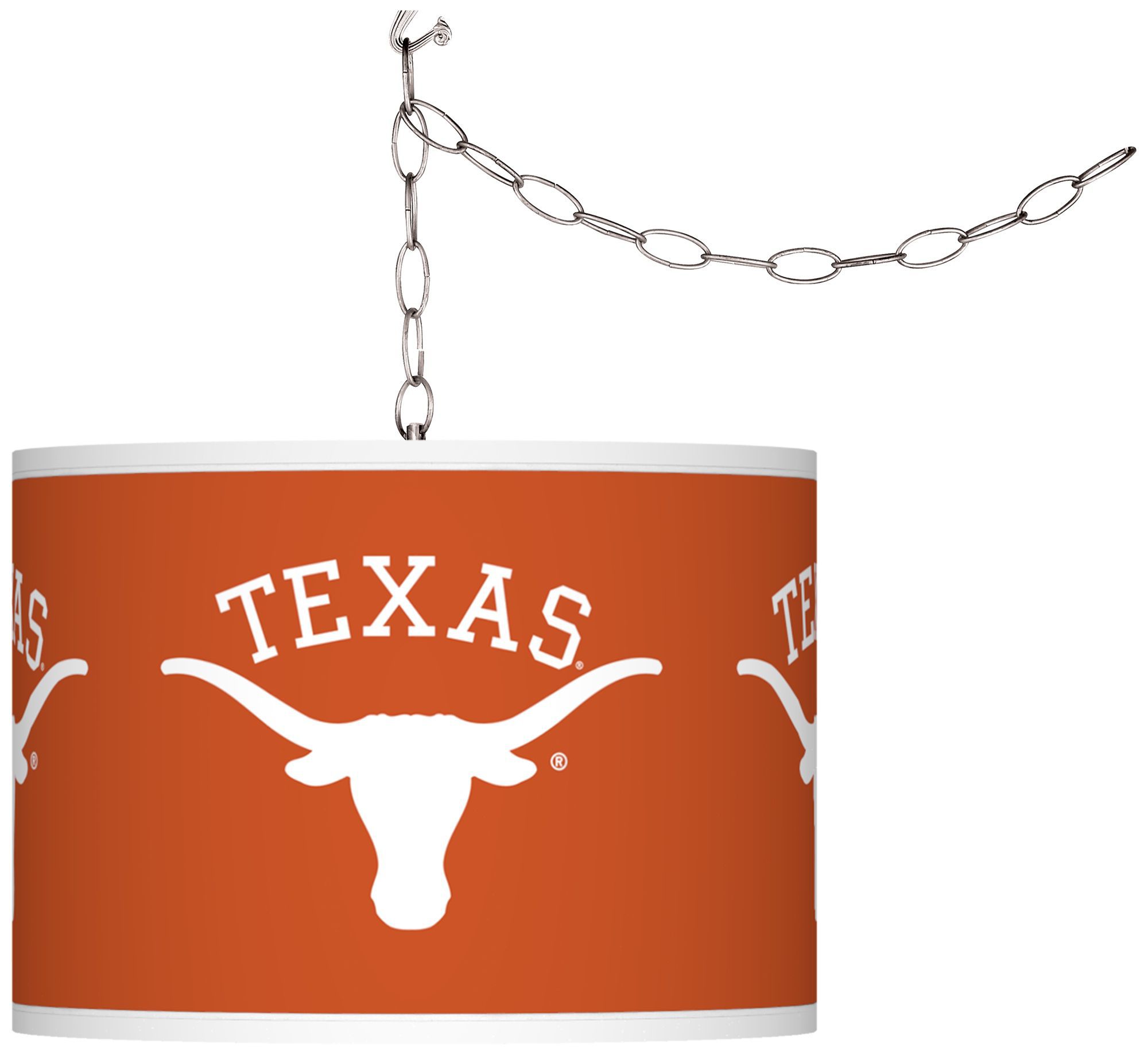 University of Texas Longhorns 13 1/2" W Plug-In Swag Pendant