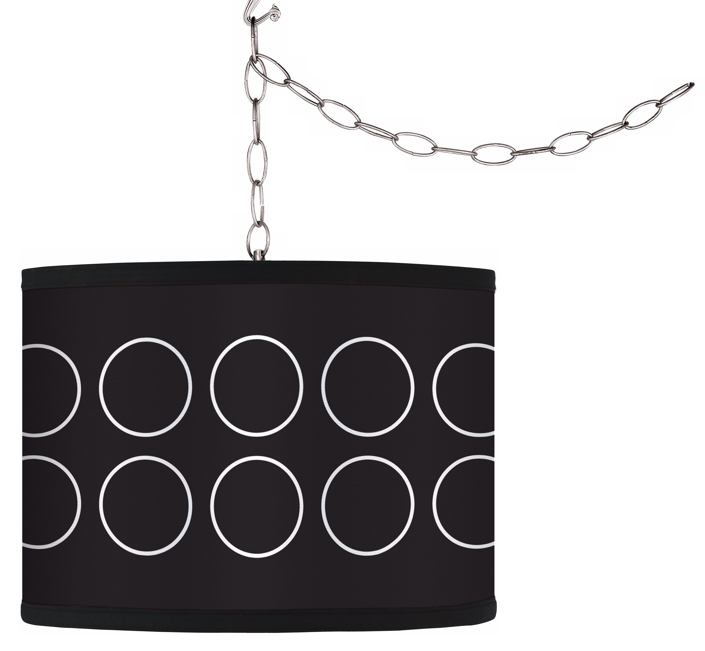 Swag Style Portholes Shade Plug-In Chandelier