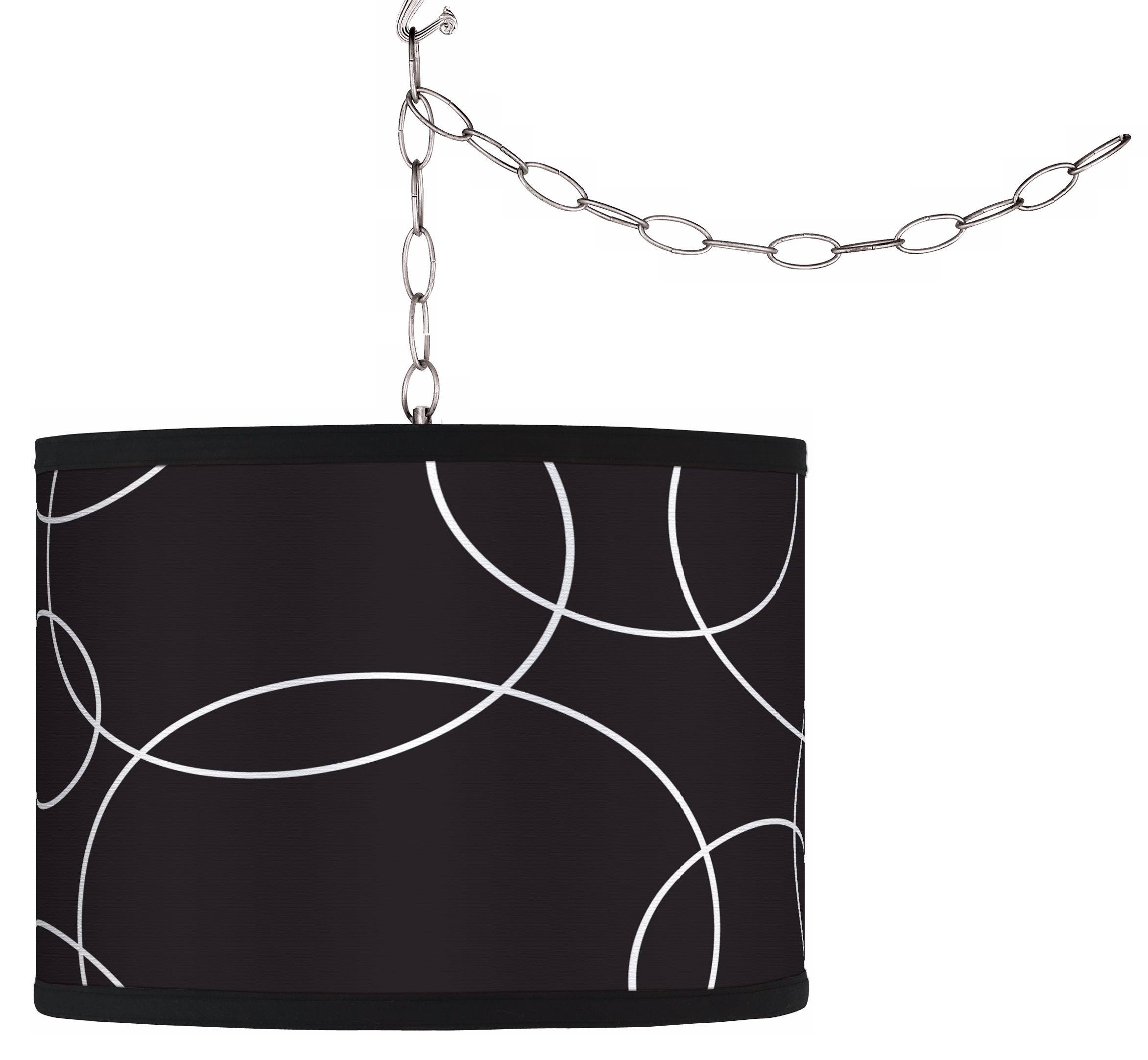 Swag Style Bubbles Shade Plug-In Chandelier