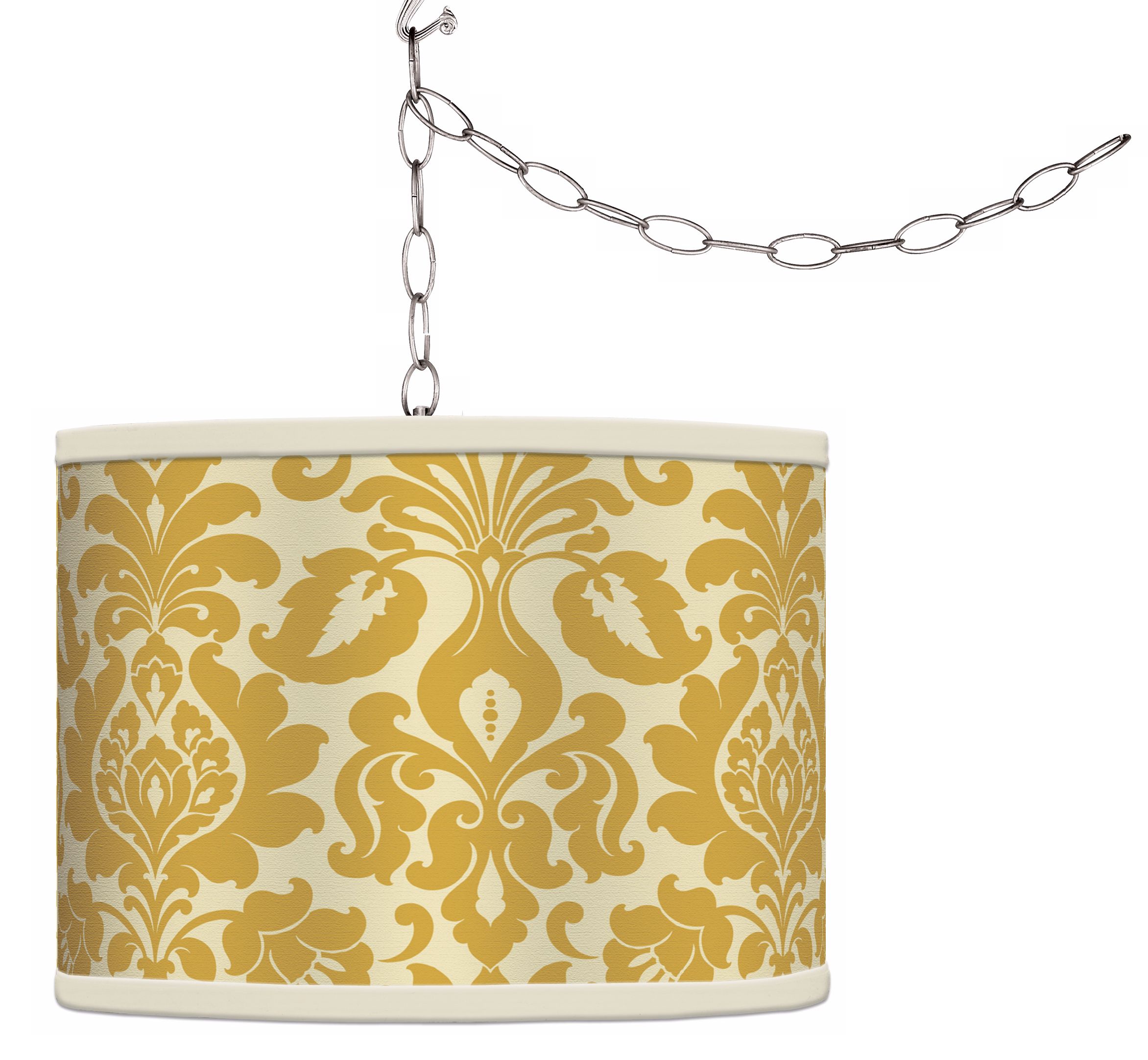 Stacy Garcia Lemongrass Florence Giclee Plug-In Swag Chandelier