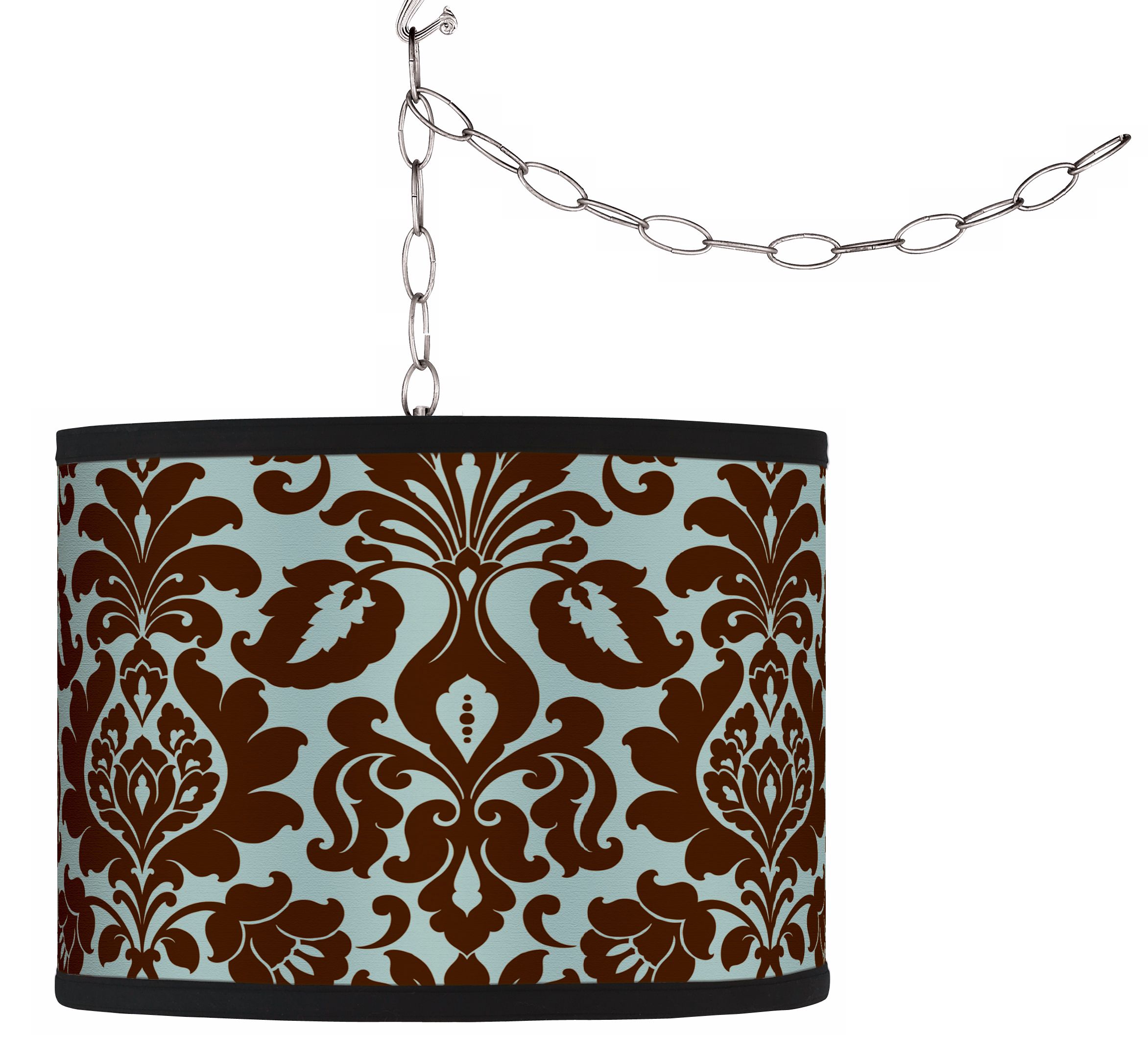 Swag Style Kiwi Tini Florence Shade Plug-In Chandelier