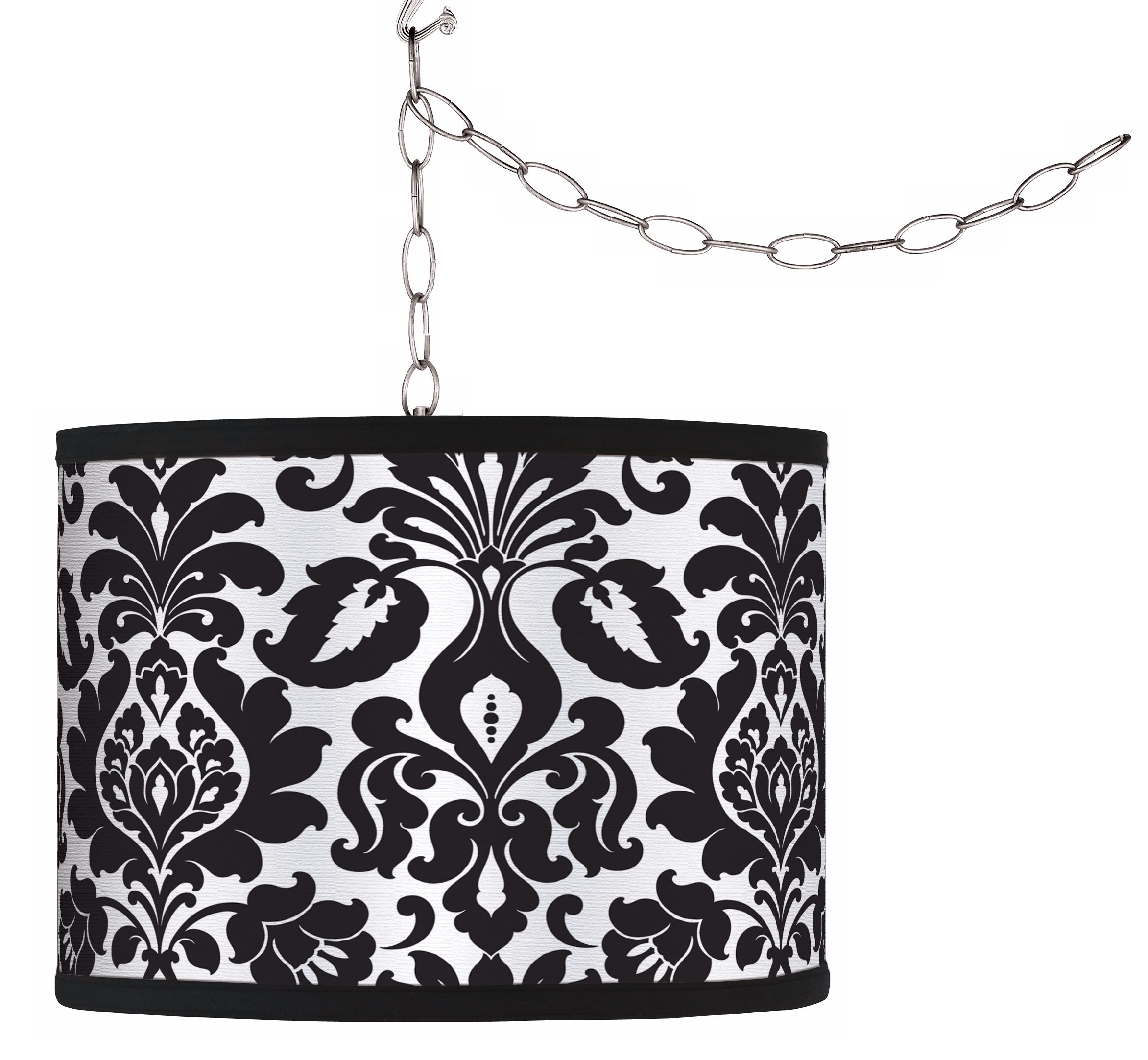Stacy Garcia Metropolitan Shade Giclee Plug-In Swag Chandelier