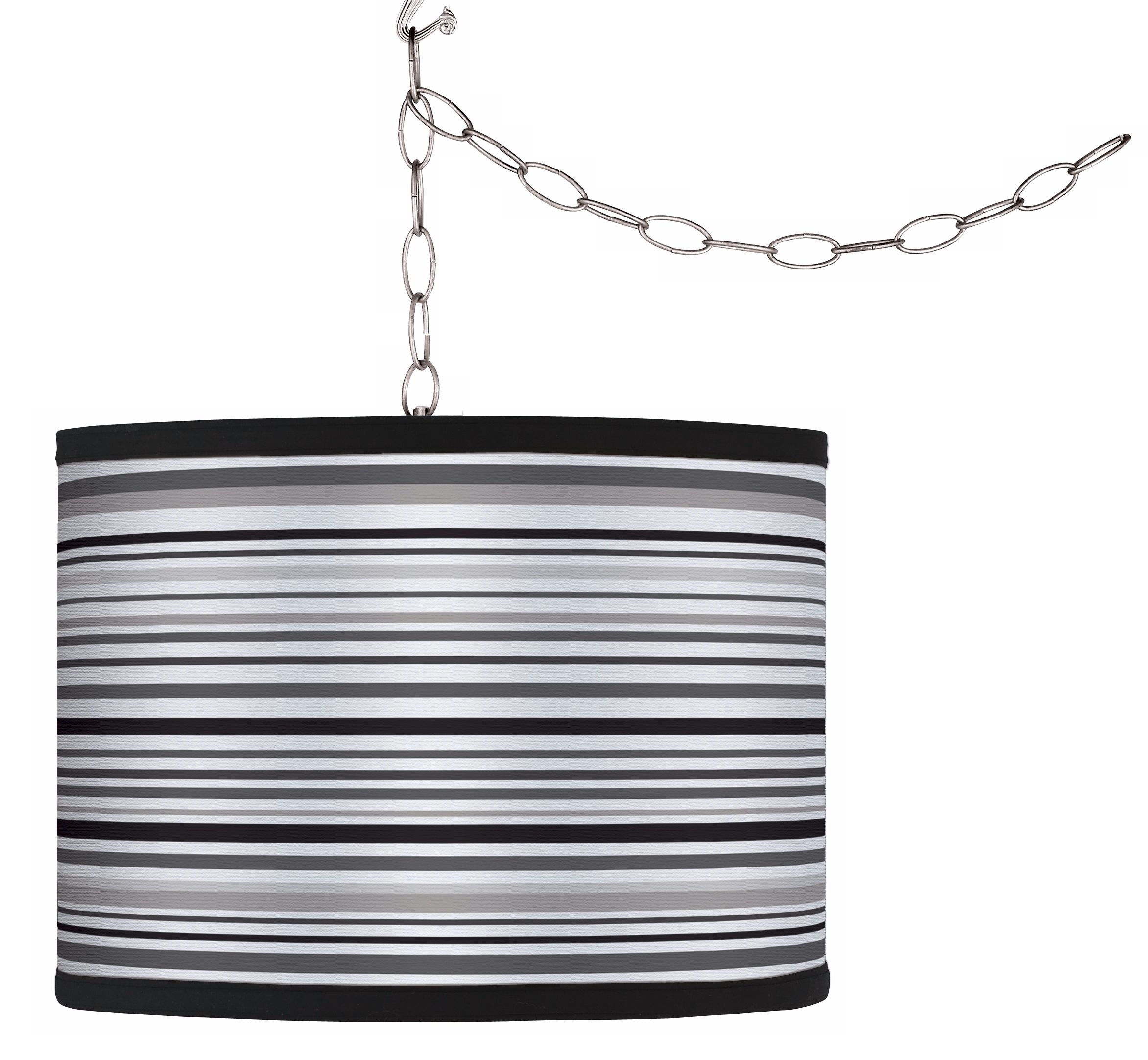 Stacy Garcia Metropolitan Stripe Giclee Plug-In Swag Chandelier