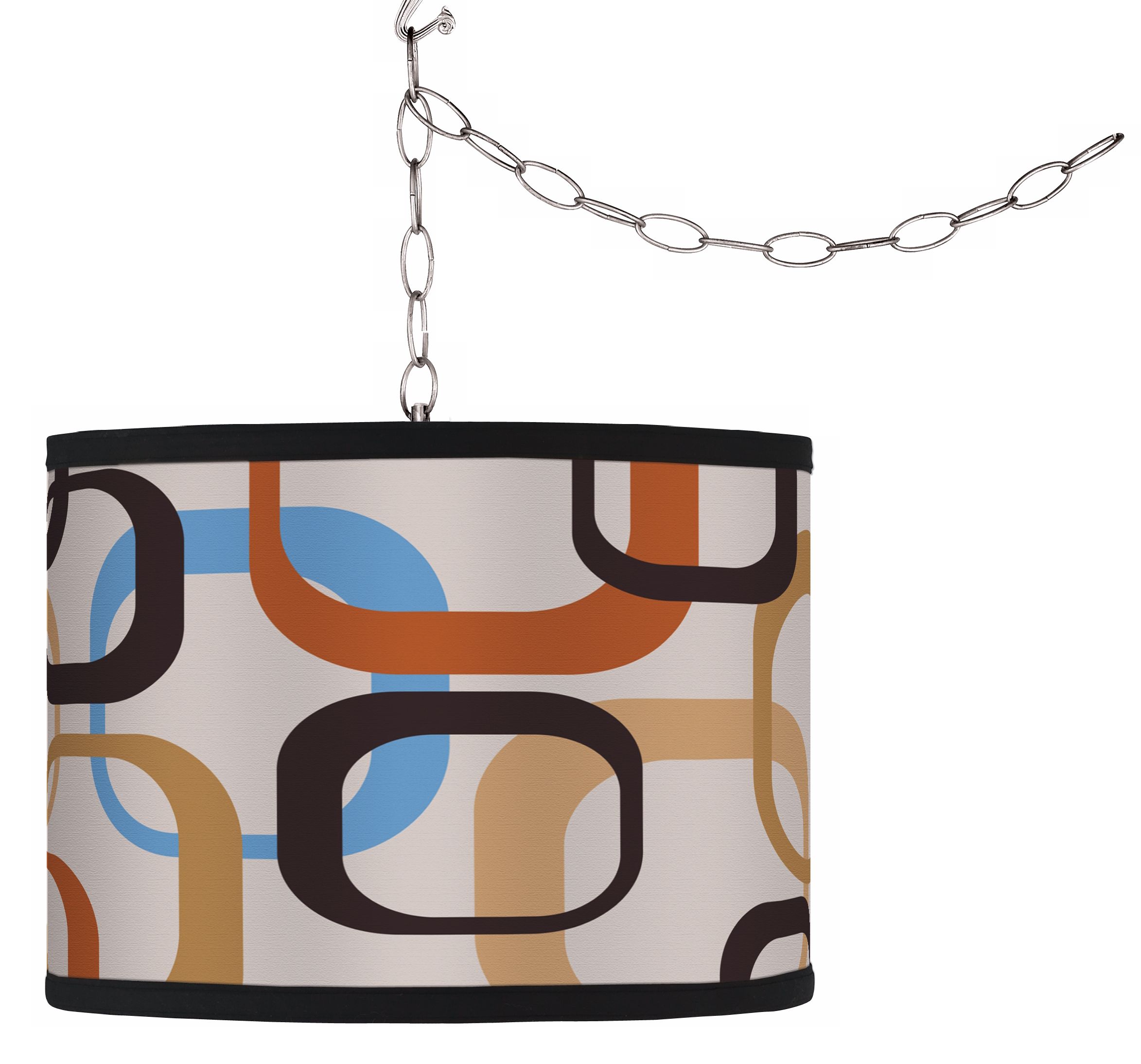 Swag Style Spicy Square Scramble Shade Plug-In Chandelier