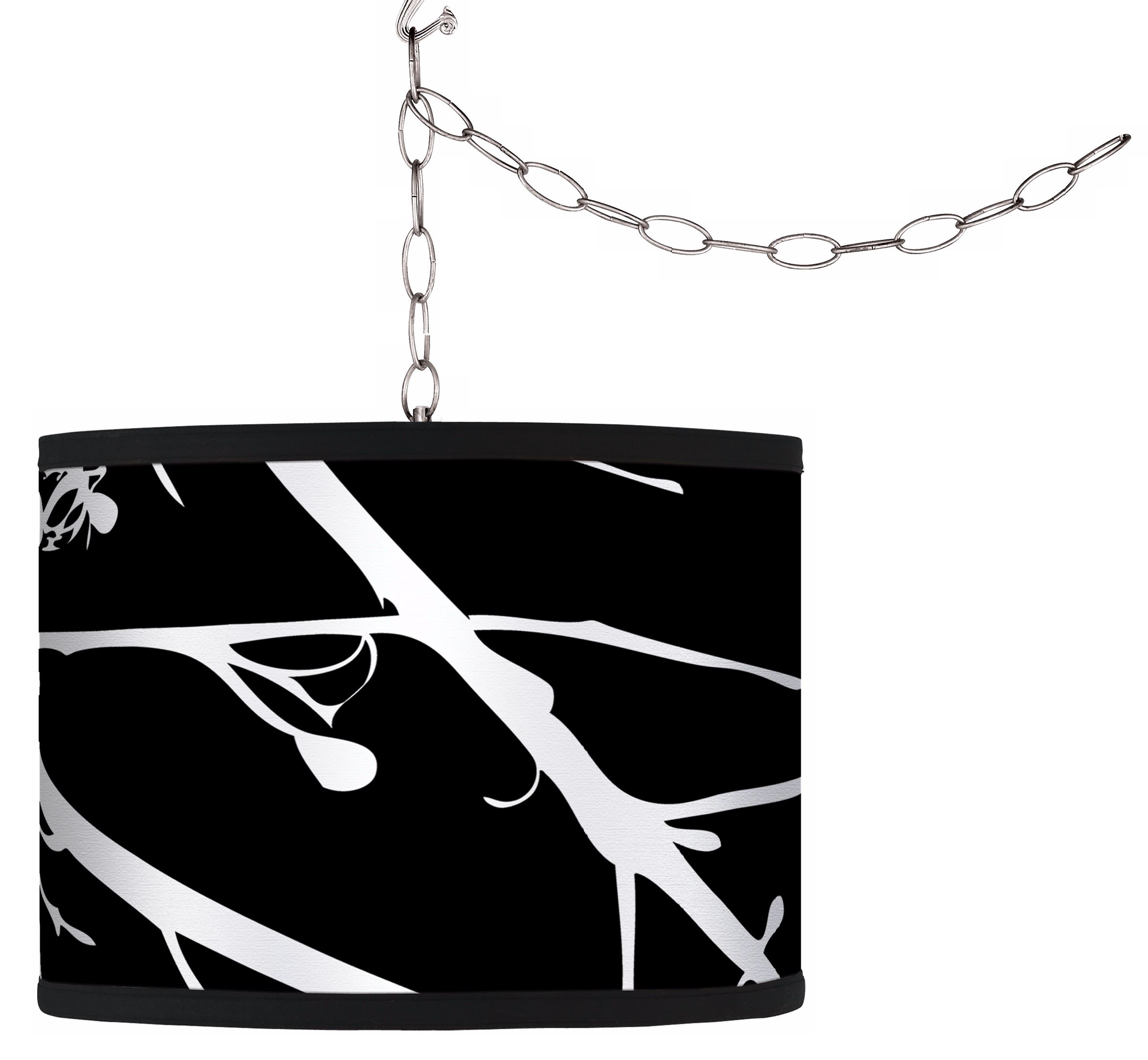 Stacy Garcia Calligraphy Tree Black Plug-In Swag Chandelier