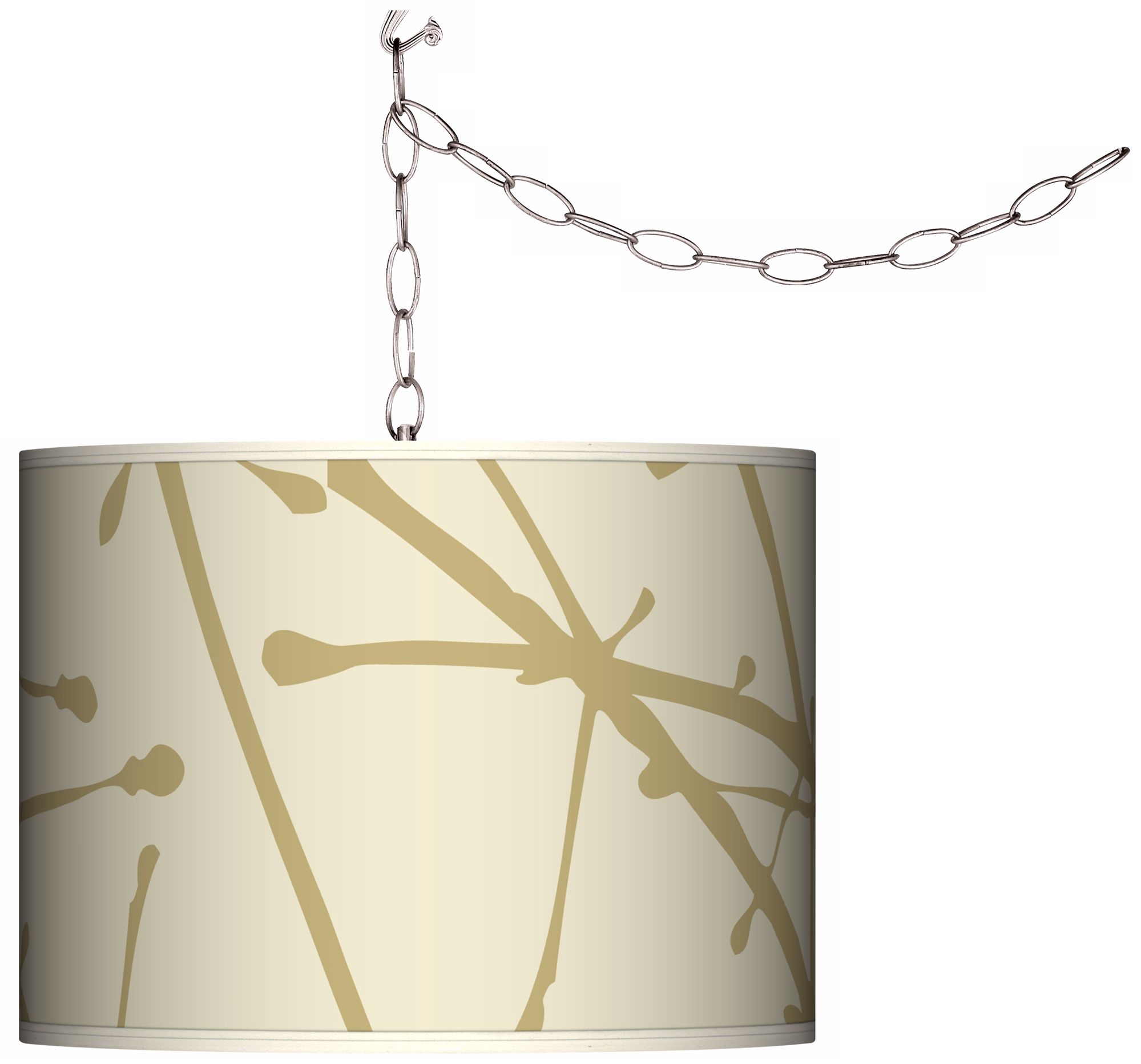 Stacy Garcia Calligraphy Tree Birch Plug-In Swag Chandelier
