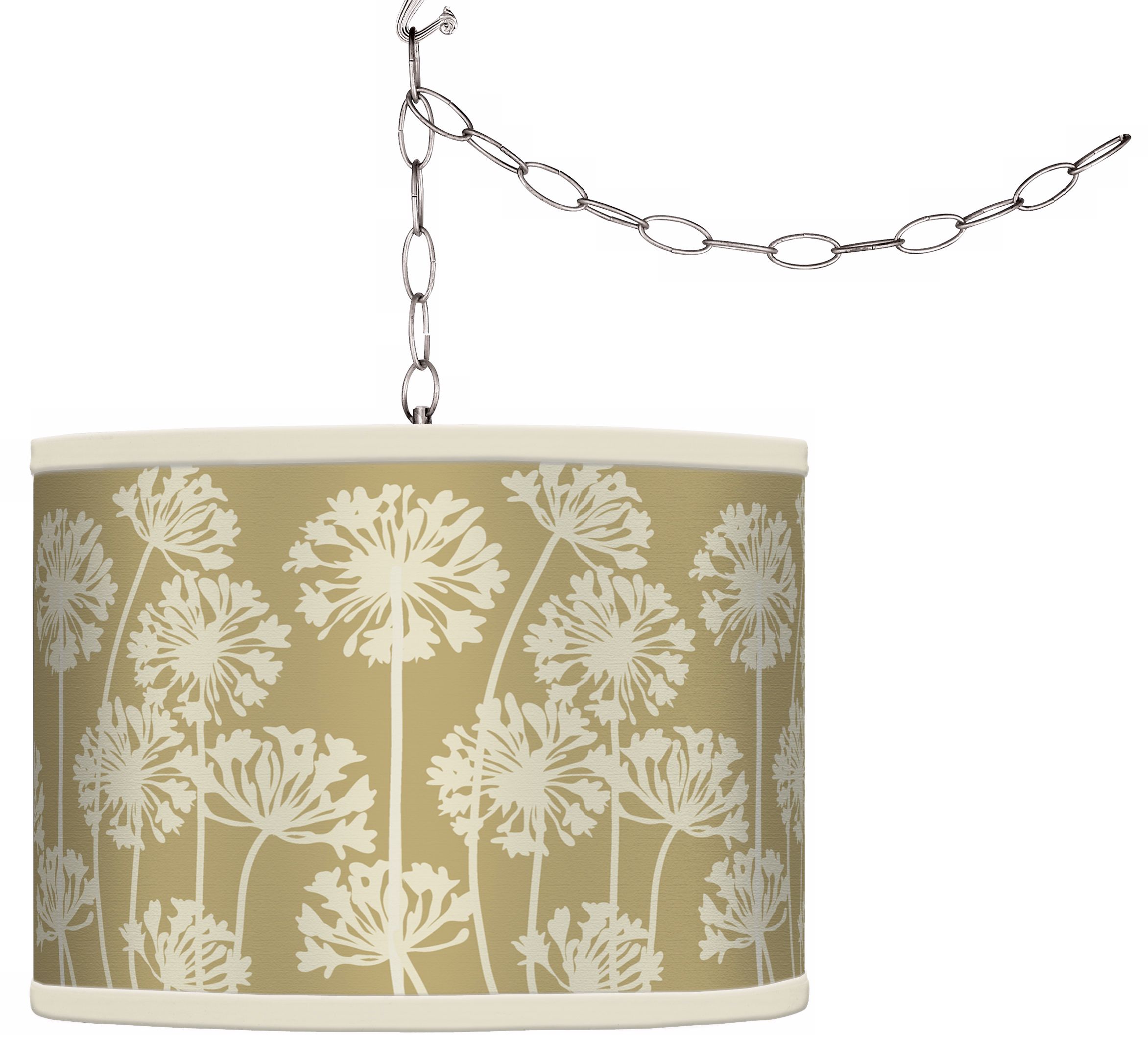 Stacy Garcia African Lily Birch Giclee Plug-In Swag Chandelier