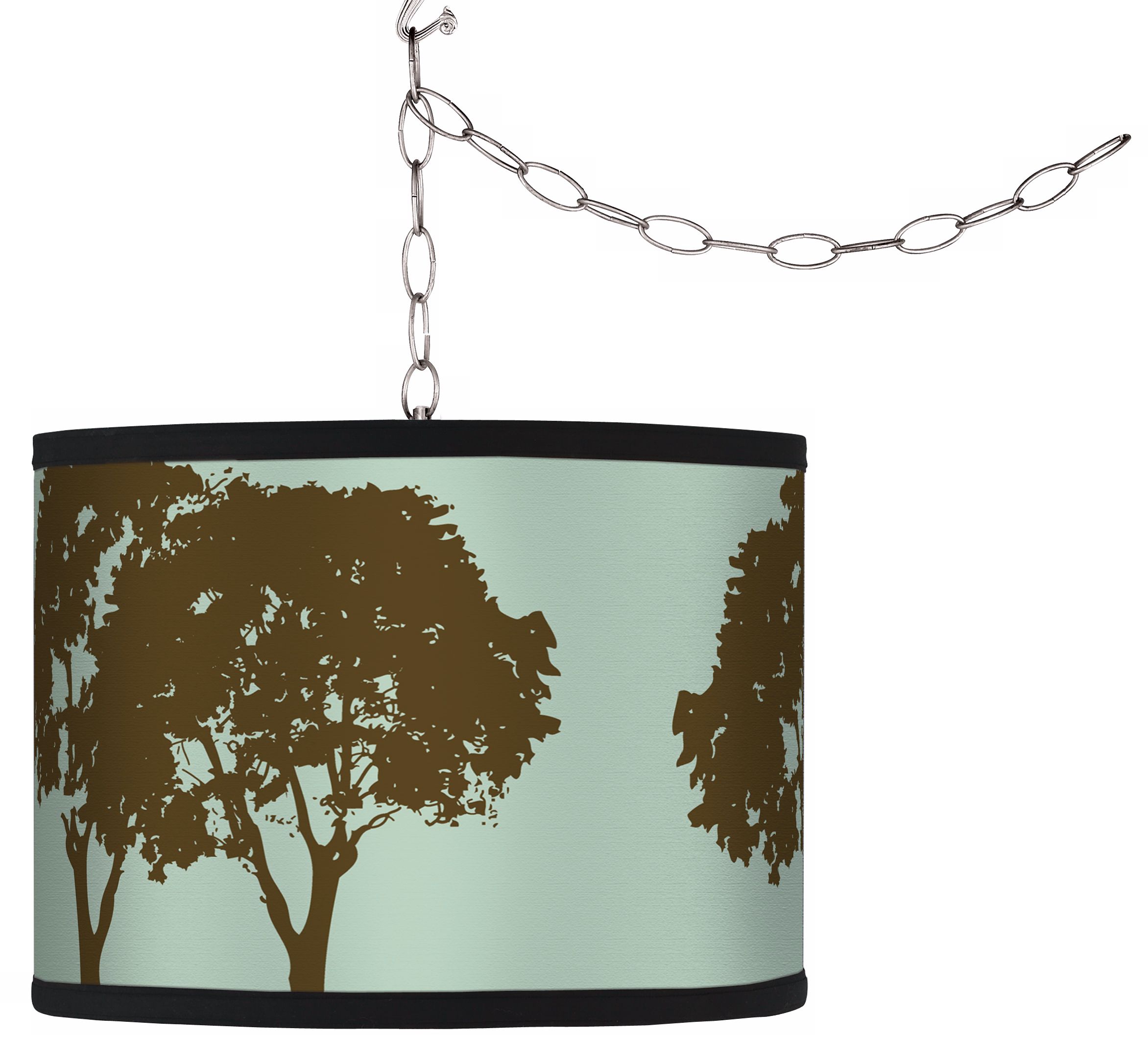Stacy Garcia Forest Ice Giclee Plug-In Swag Chandelier