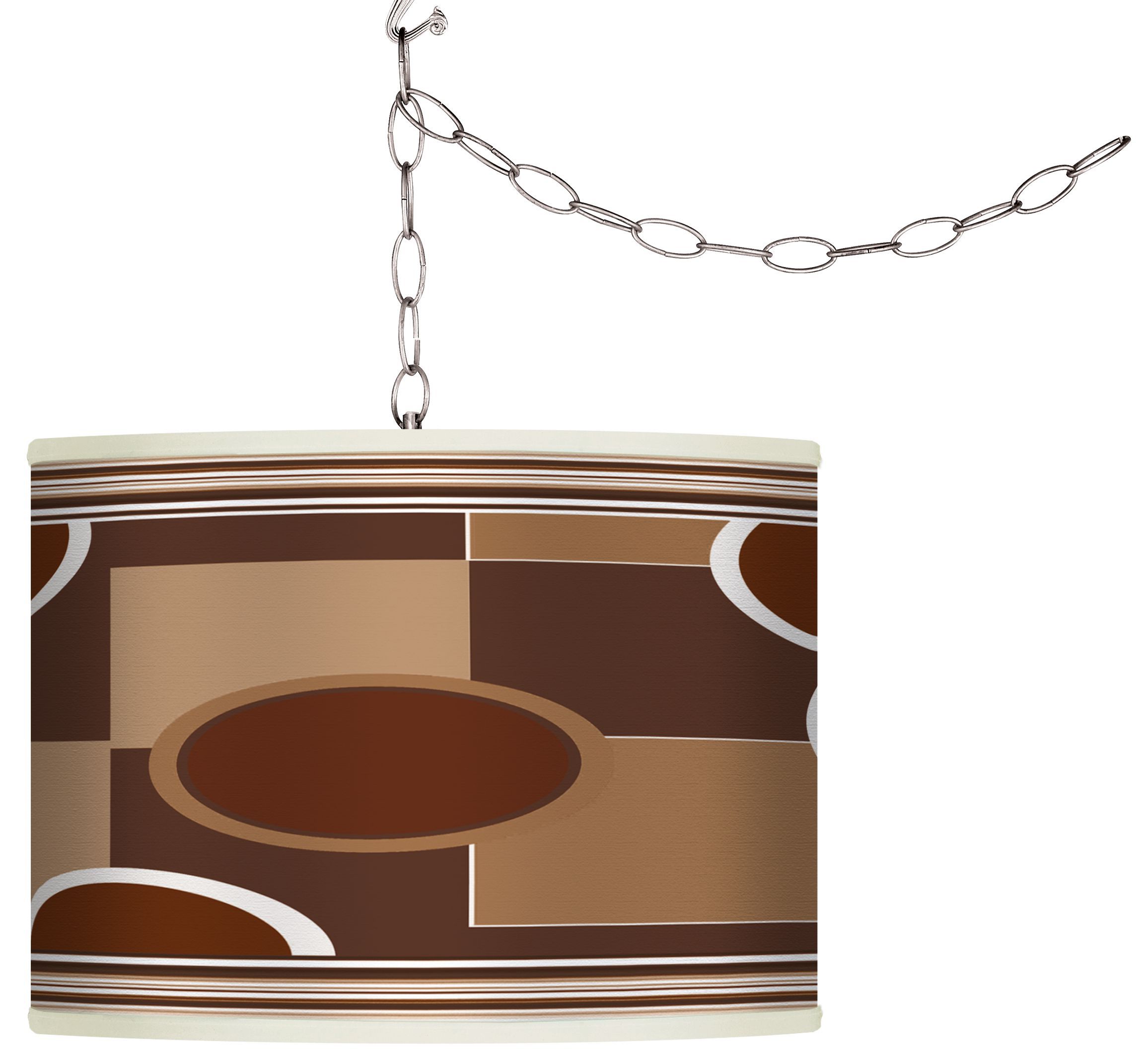 Floating Giclee Swag Style Plug-In Chandelier