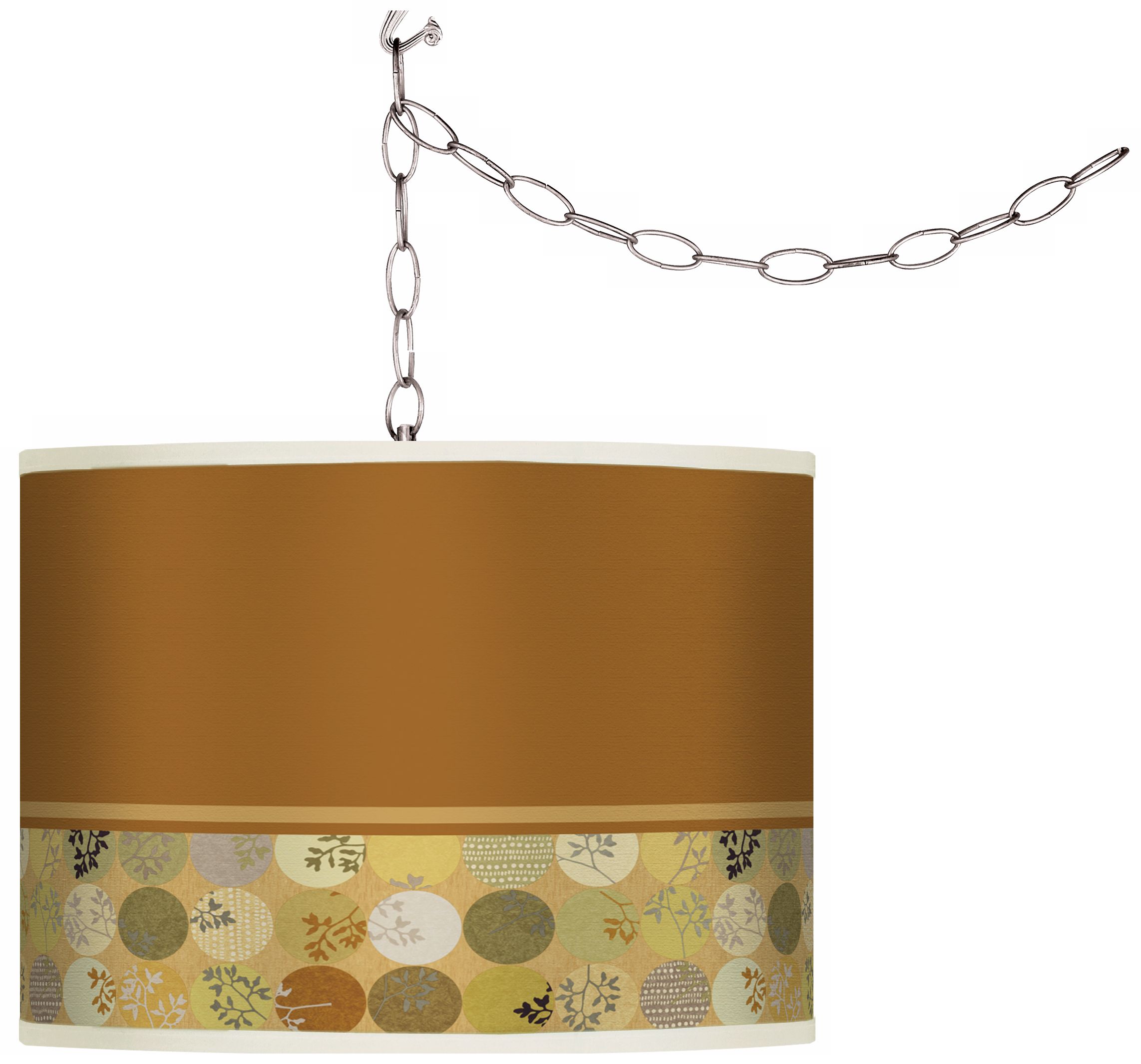 Swag Style Wispy Shade Plug-In Chandelier