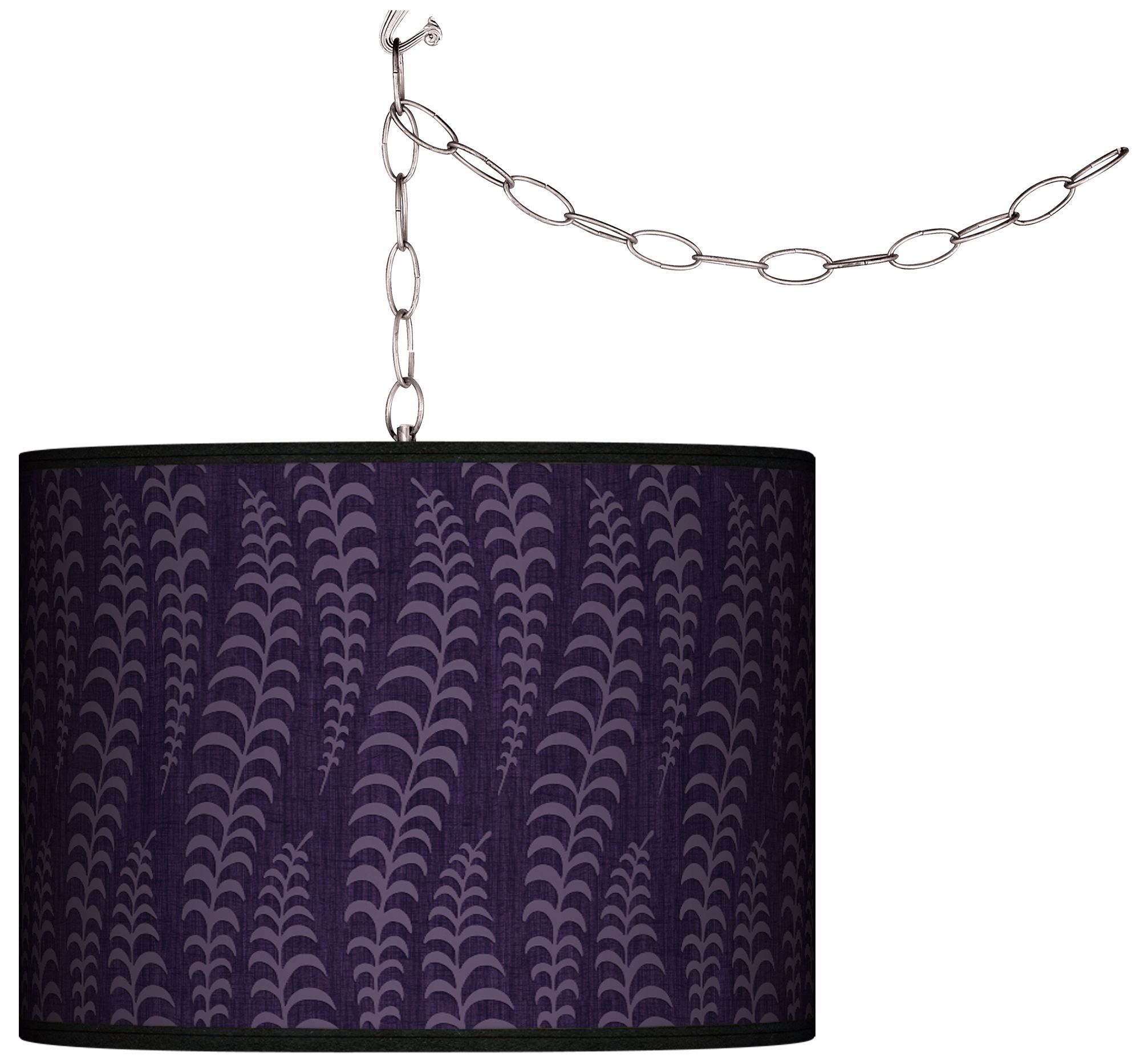 Stacy Garcia Fancy Fern Rich Plum Plug-In Swag Chandelier