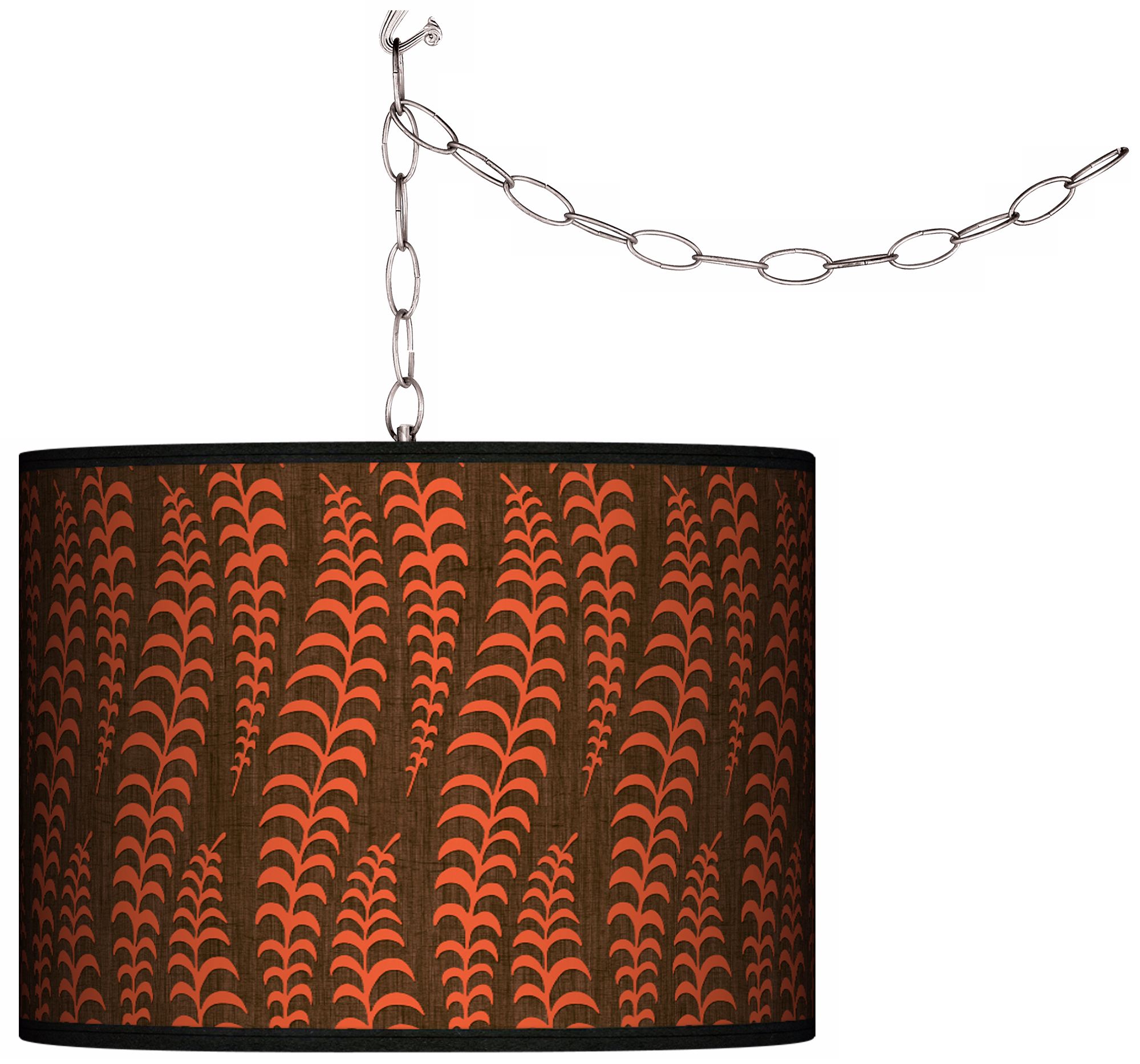Stacy Garcia Fancy Fern Coral Plug-In Swag Chandelier