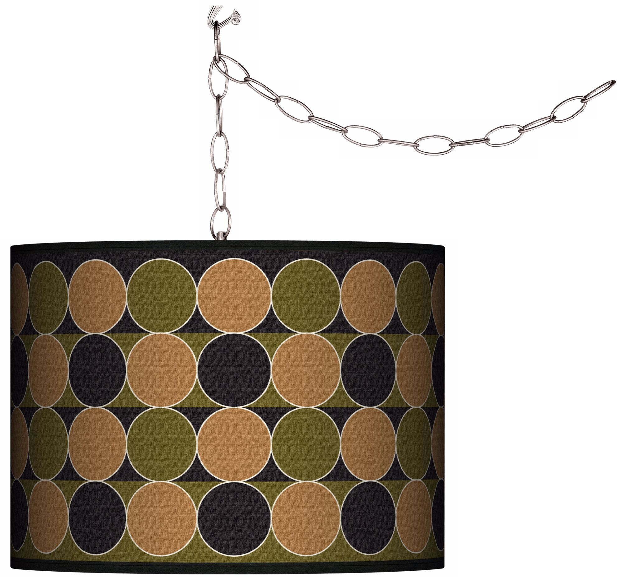 Forest Circles Swag 13 1/2" Wide Plug-In Chandelier