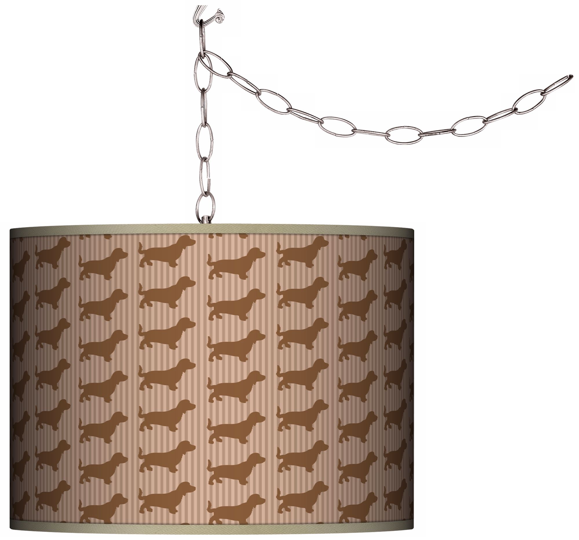 Kathy Ireland Bowzer Swag Plug-In Chandelier