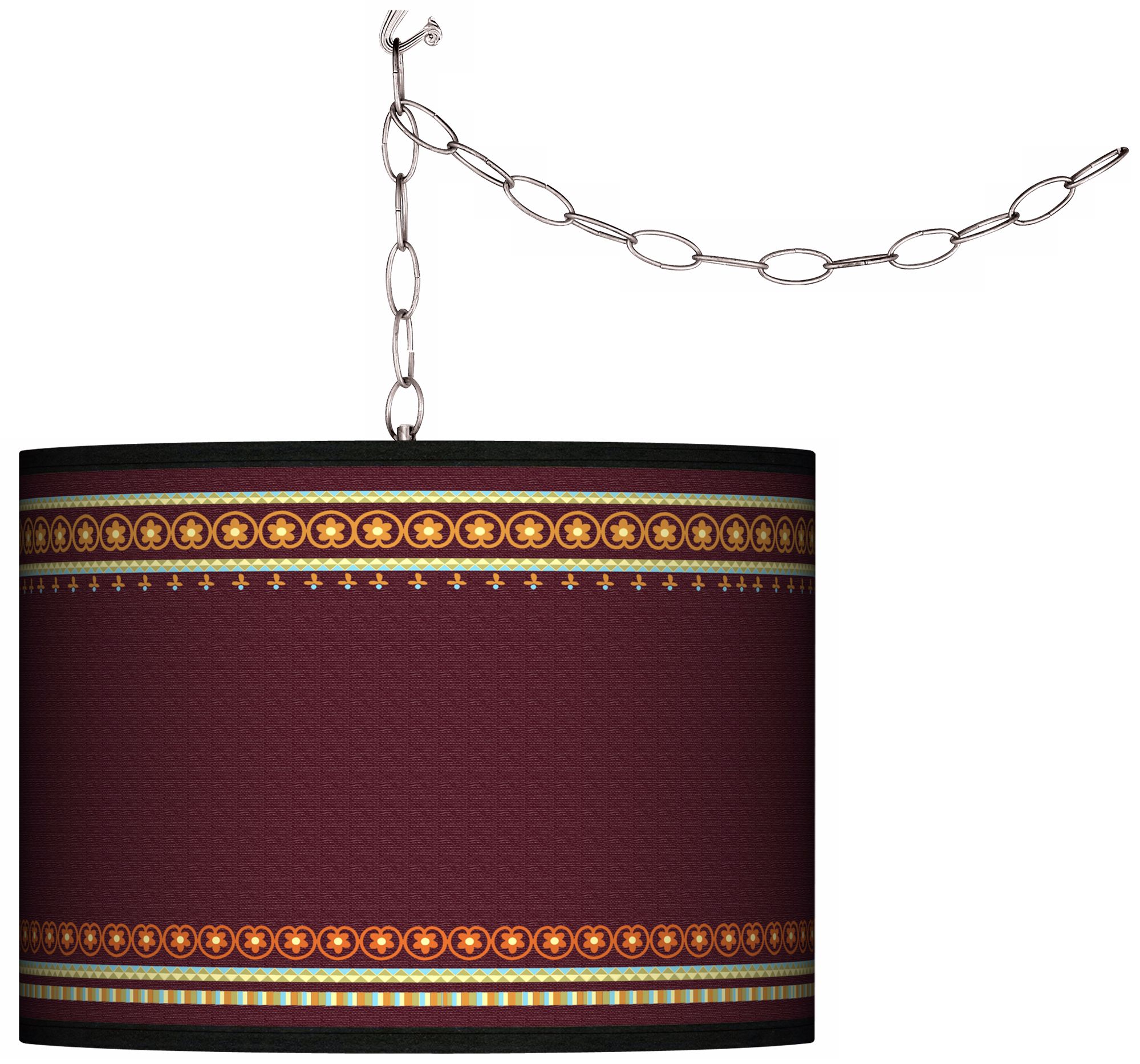 Stacy Garcia Ebro Garnet Giclee Plug-In Swag Chandelier