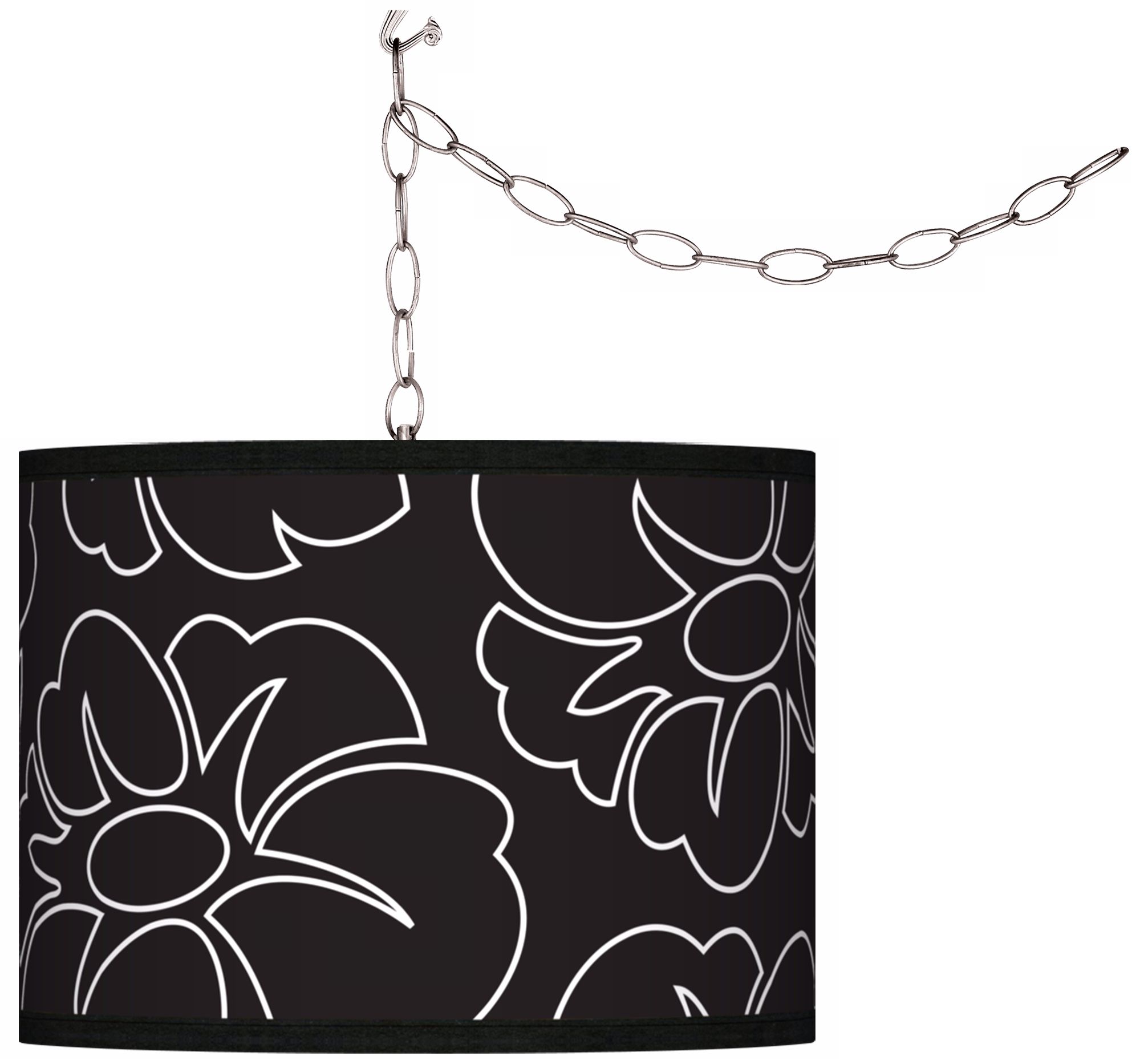 Swag Style Summer Silhouette Shade Plug-In Chandelier