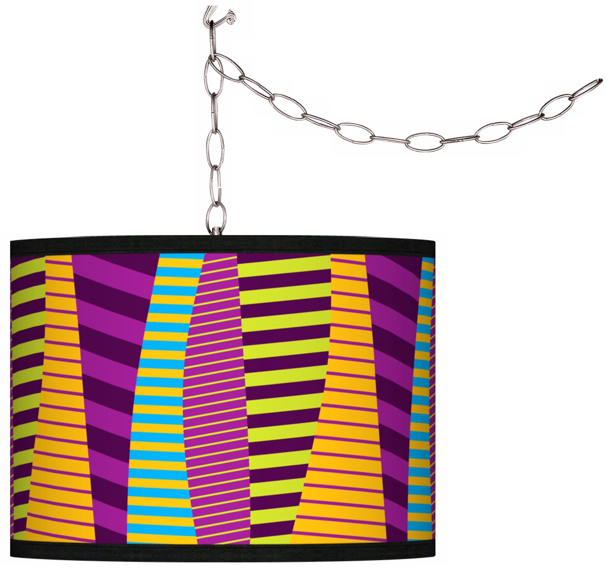 Swag Style Mambo Shade Plug-In Chandelier