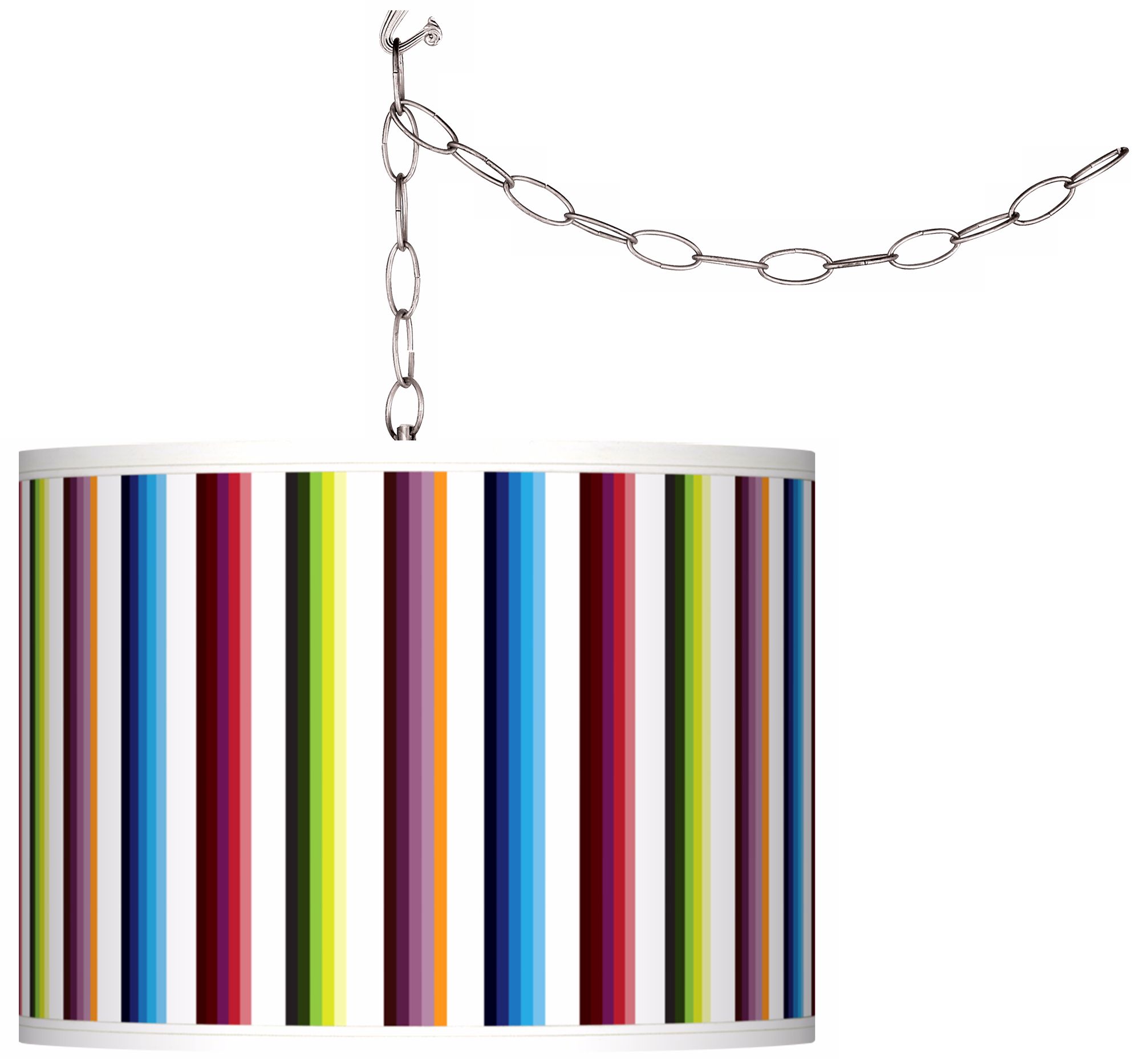 Technocolors Giclee Swag Style Plug-In Chandelier