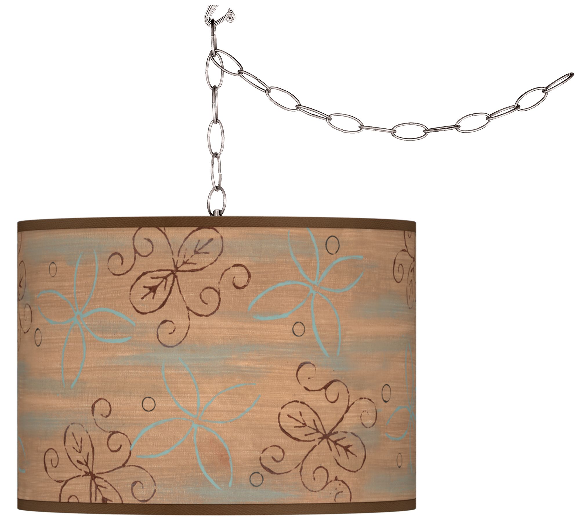 Swag Style Cedar Lake Shade Plug-In Chandelier