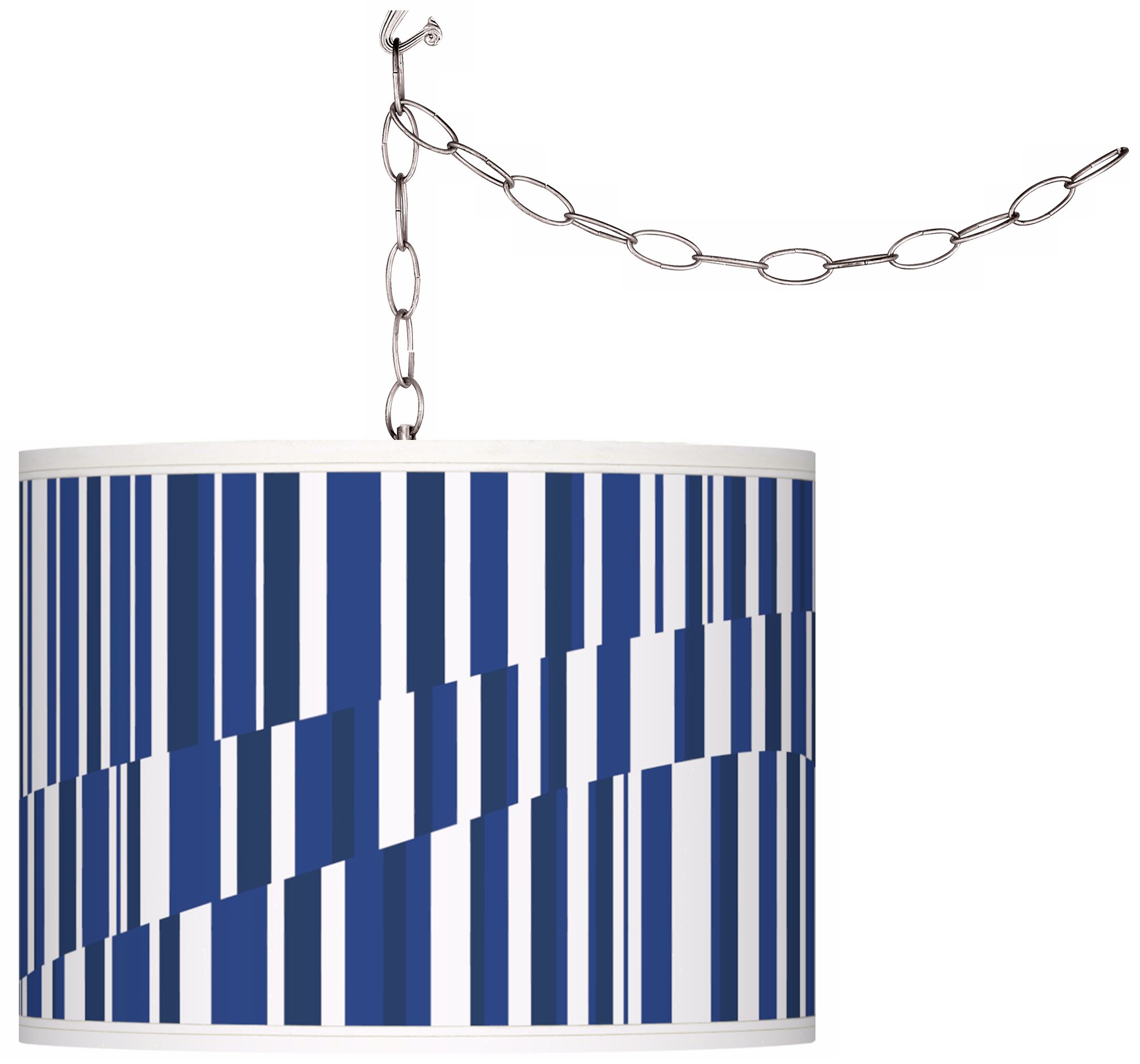 Techno River Giclee Plug-In Swag Chandelier