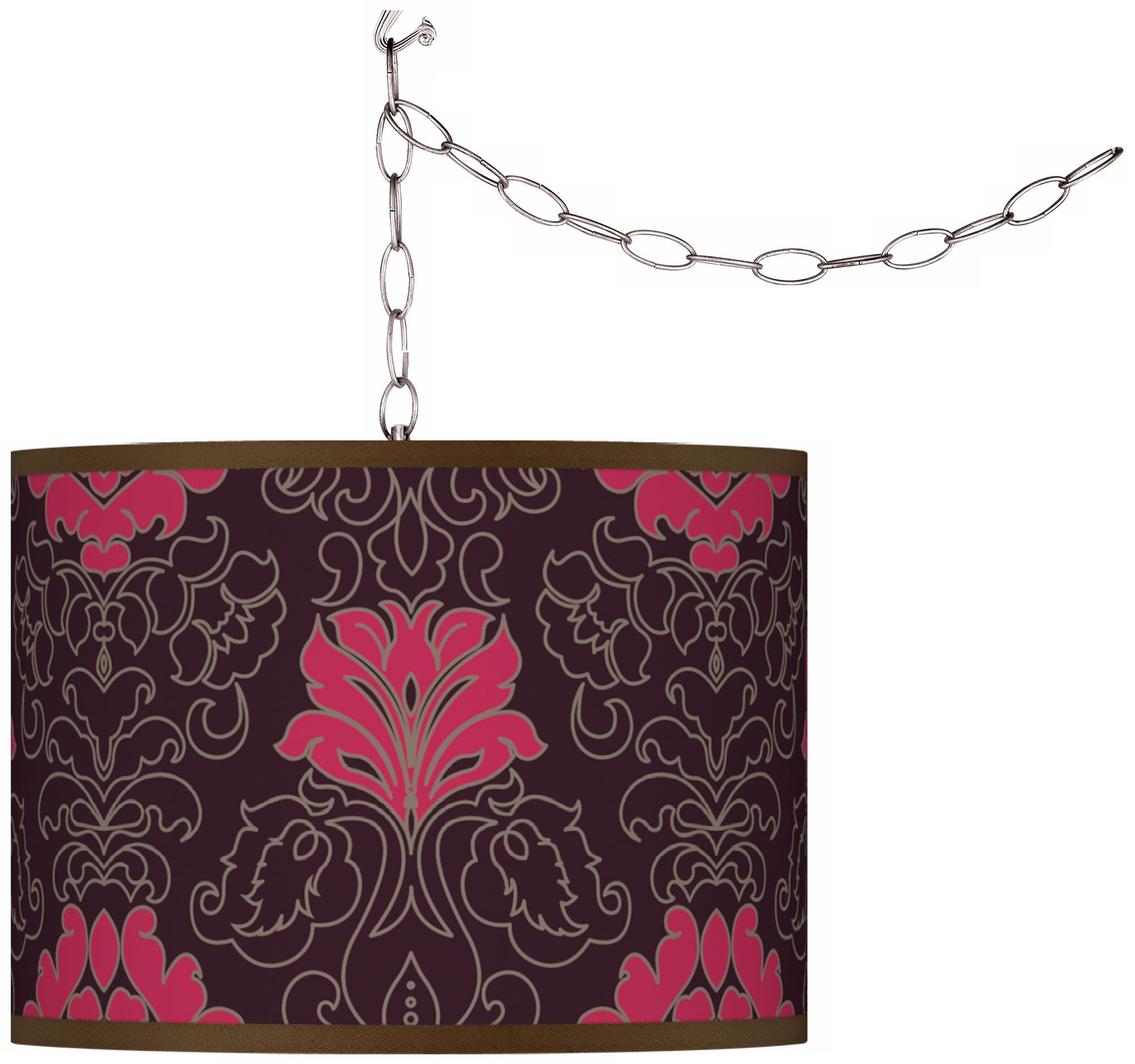 Stacy Garcia Florentia Wild Berry Giclee Plug-In Swag Chandelier