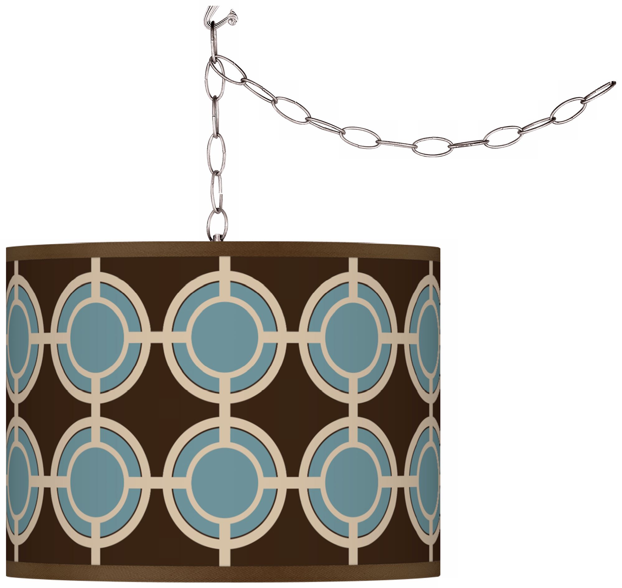 Stacy Garcia Porthole Giclee Plug-In Swag Chandelier