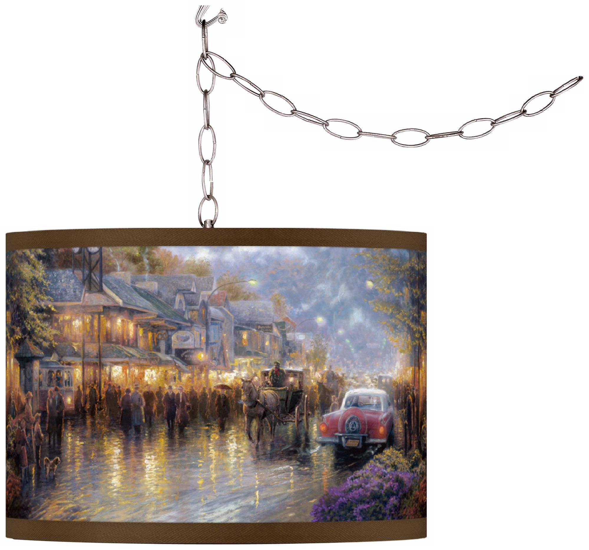 Thomas Kinkade Mountain Memories Swag Chandelier