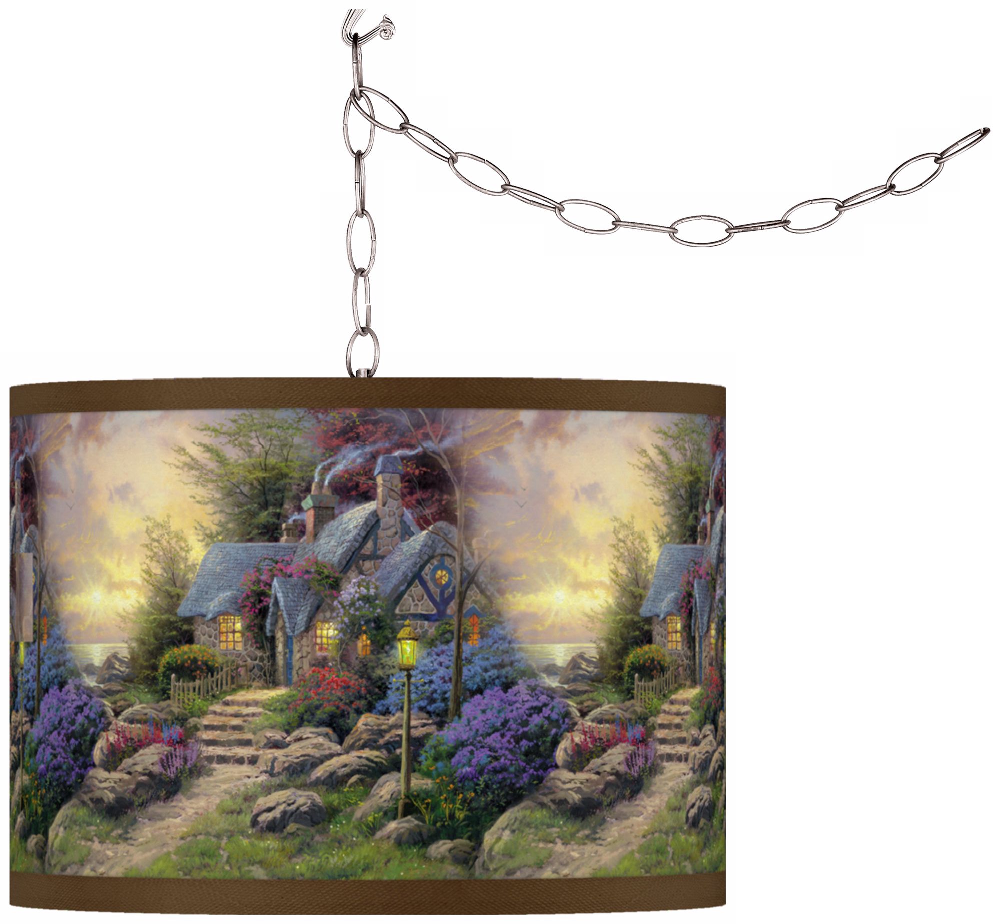 Thomas Kinkade Seaside Hideaway Swag Chandelier