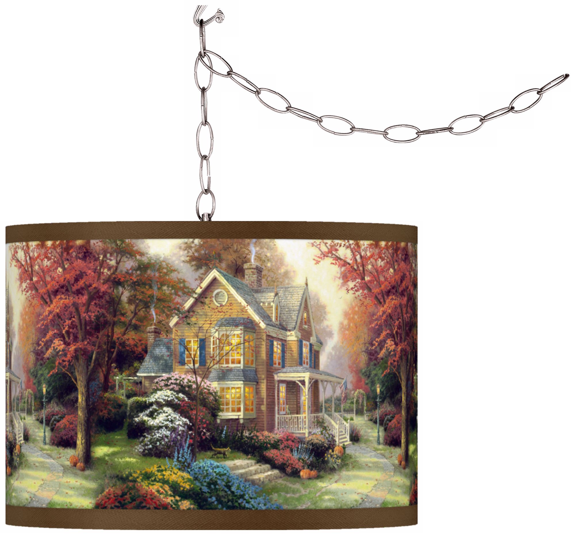 Thomas Kinkade Victorian Autumn Swag Chandelier