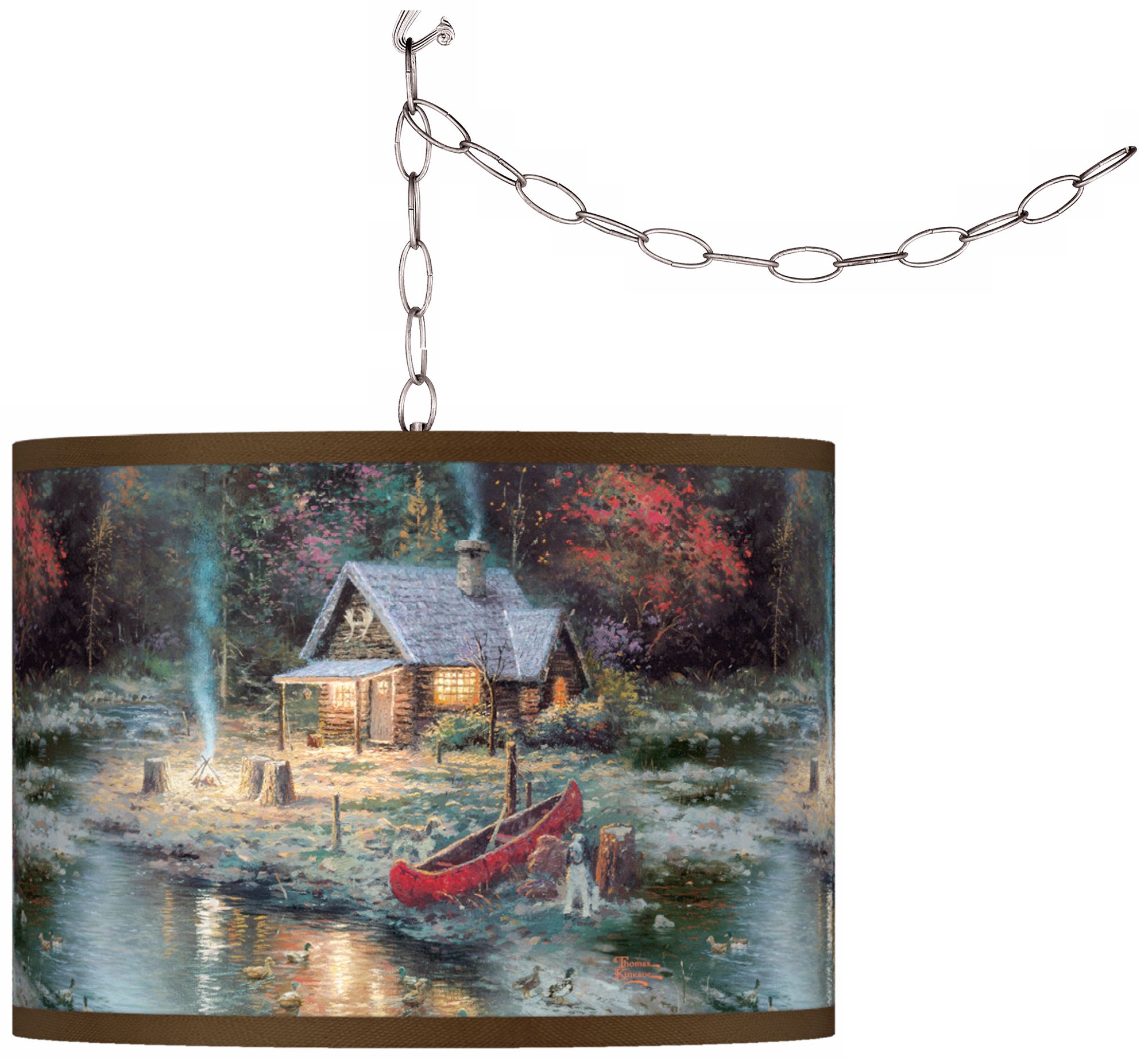Thomas Kinkade The End Of A Perfect Day II Swag Chandelier