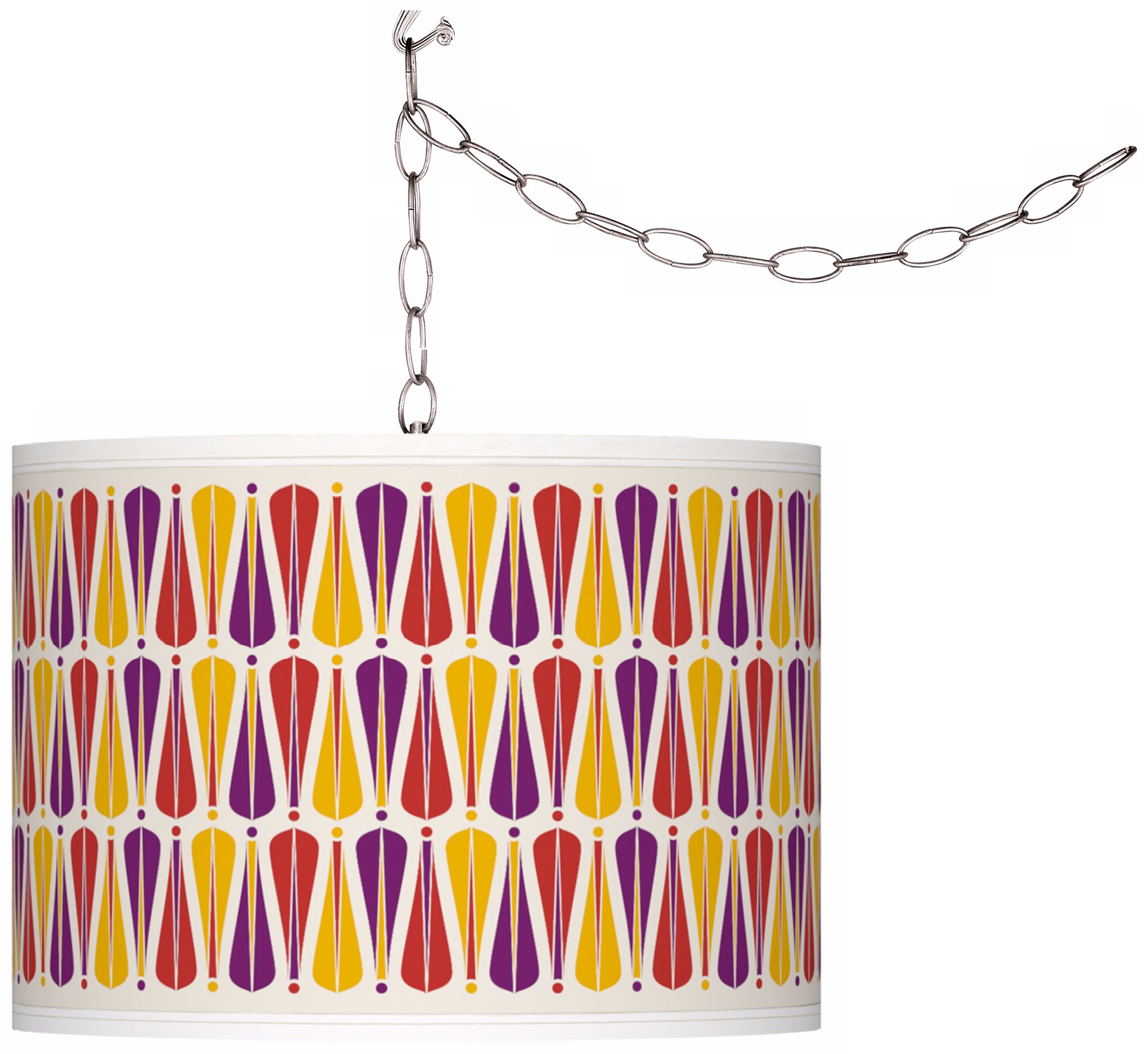 Hinder Giclee Swag Style Plug-In Chandelier