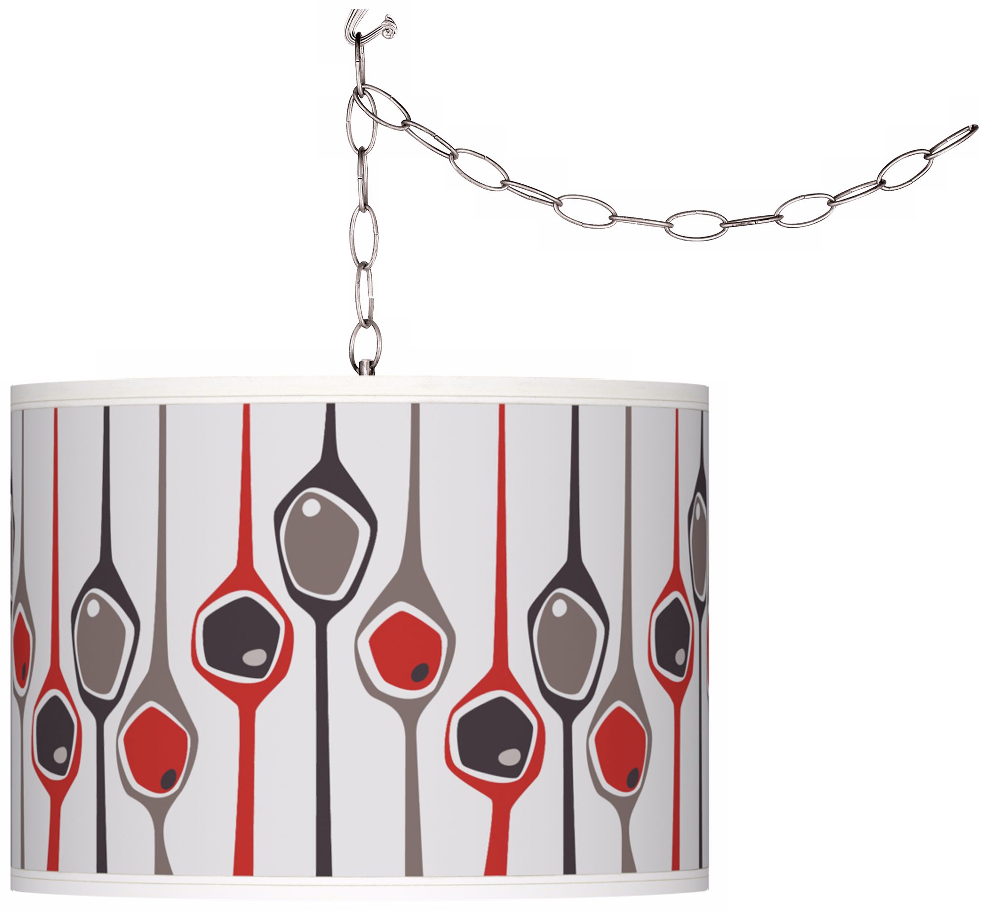 Shutter Giclee Swag Style Plug-In Chandelier
