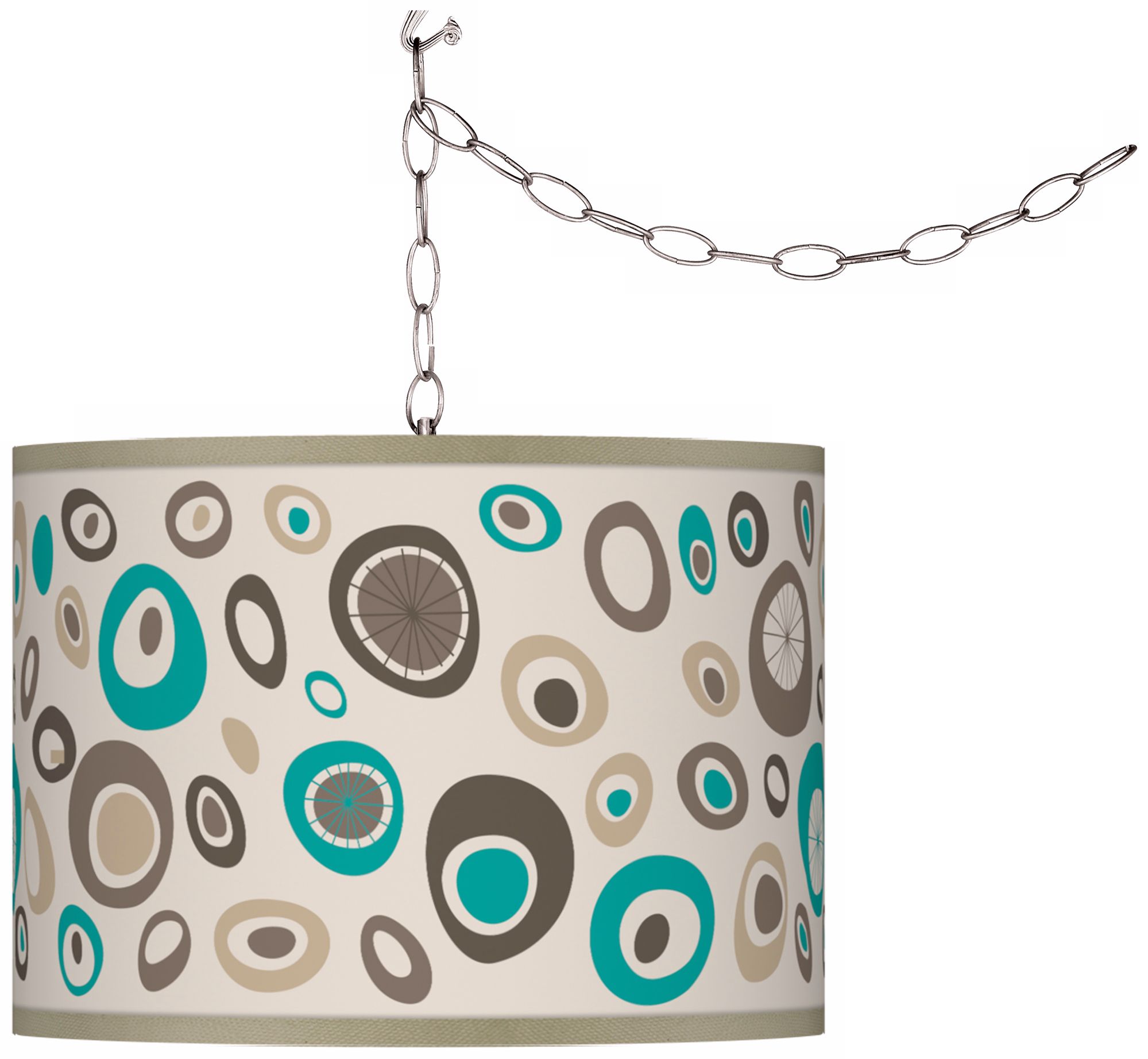 Stammer Giclee Swag Style Plug-In Chandelier