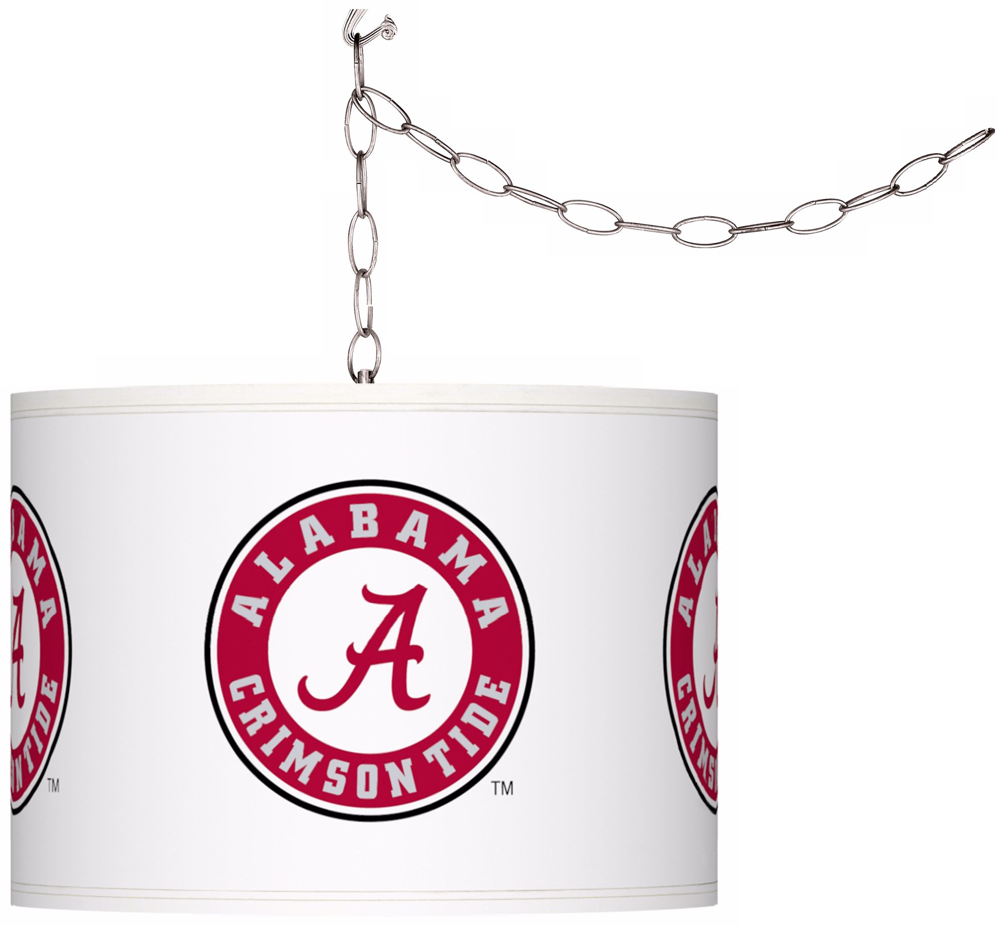 The University of Alabama 13 1/2"W Plug-In Swag Chandelier
