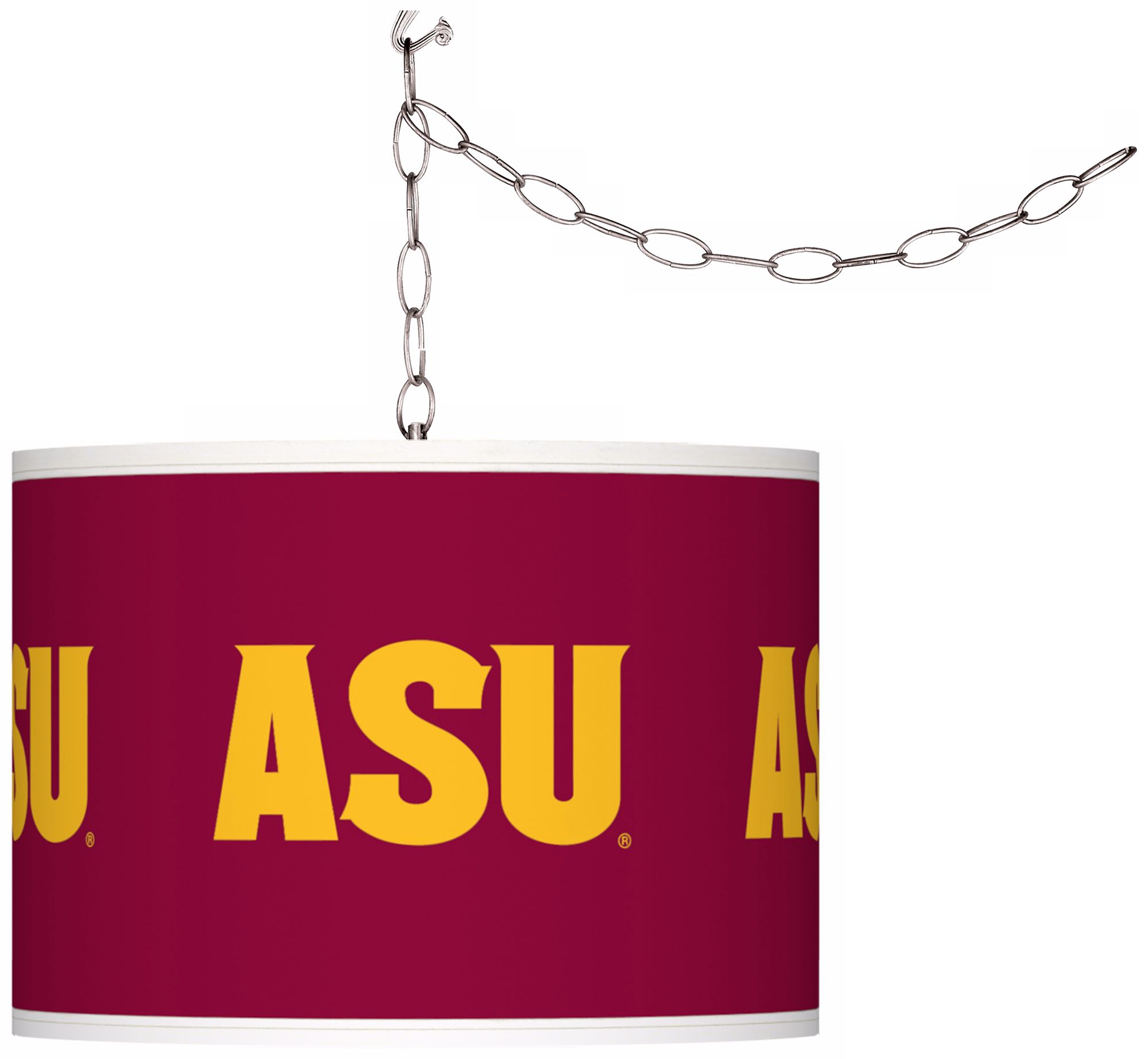 Arizona State University 13 1/2"W Plug-In Swag Chandelier