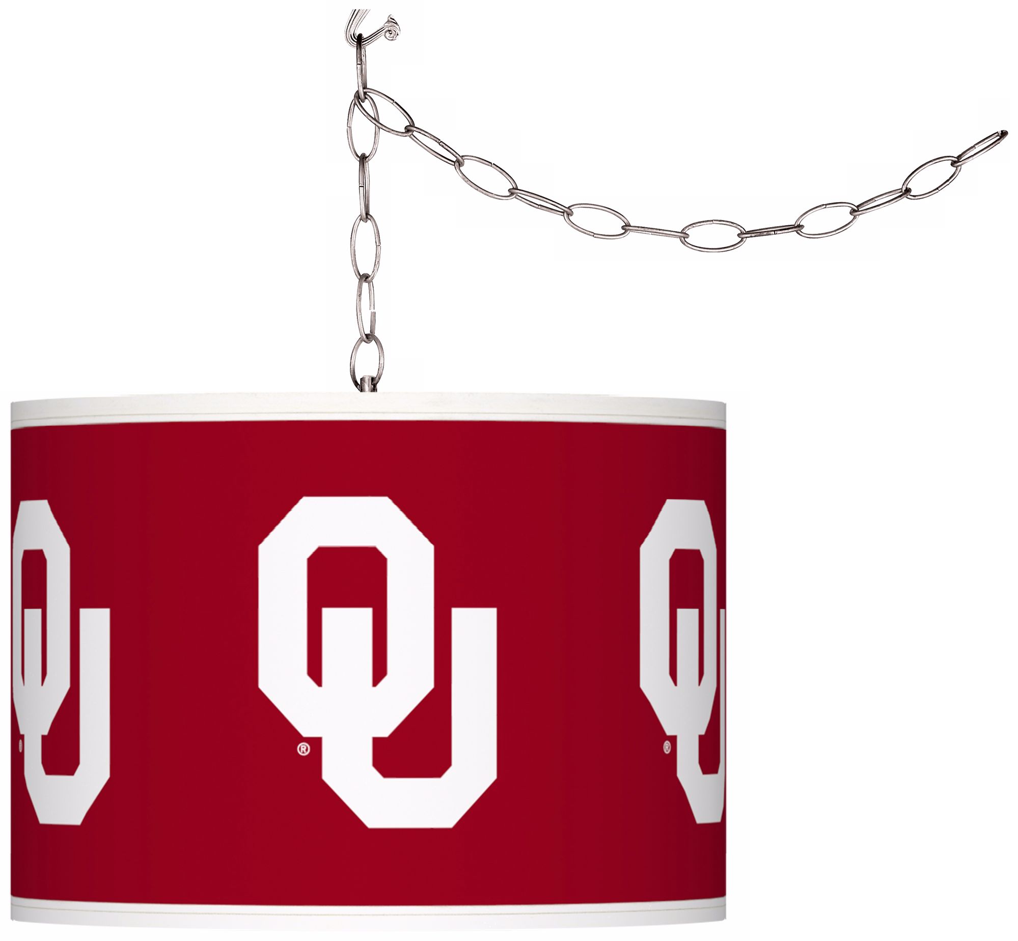 The University of Oklahoma 13 1/2"W Plug-In Swag Chandelier