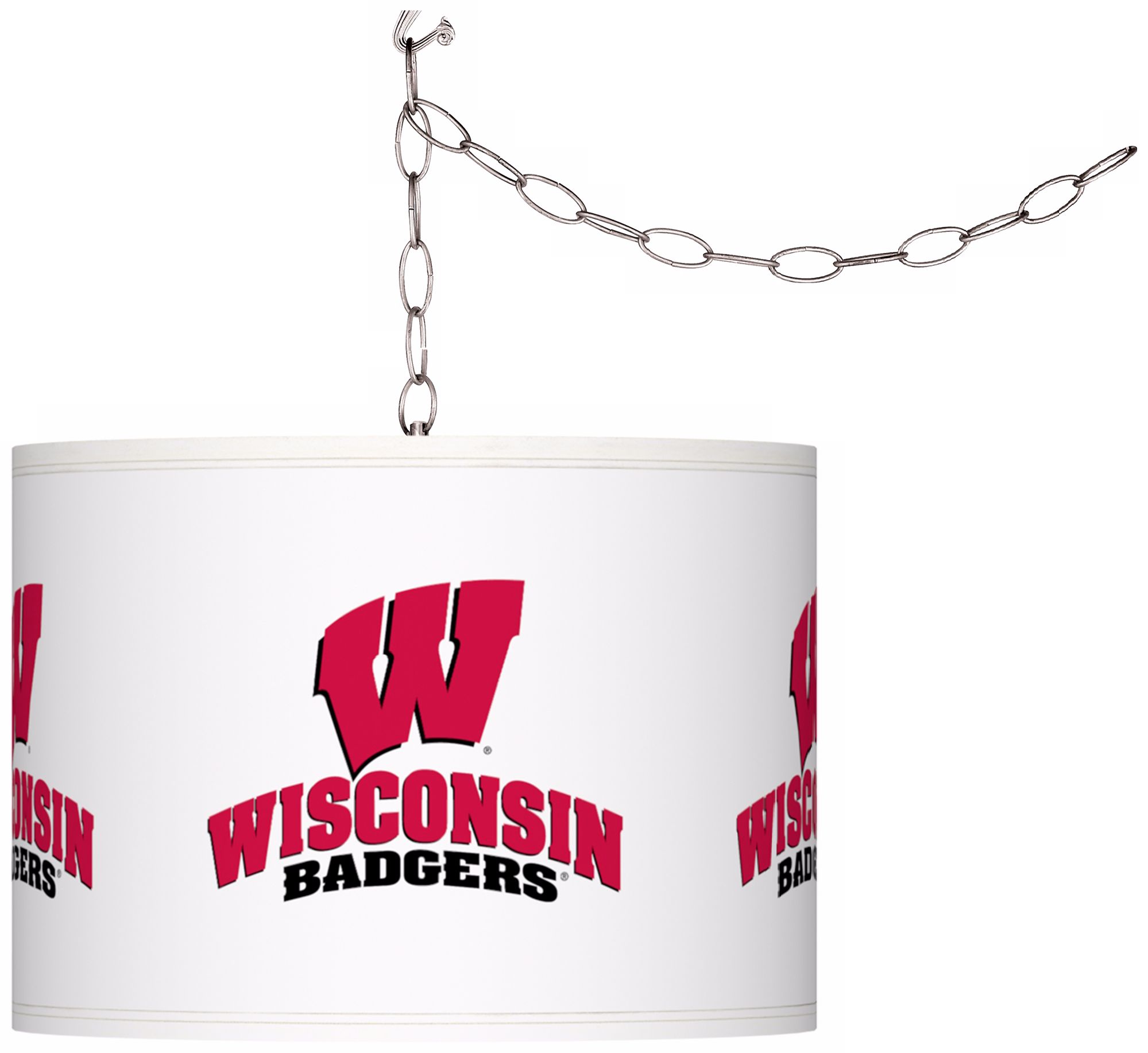 University of Wisconsin 13 1/2"W Plug-In Swag Chandelier