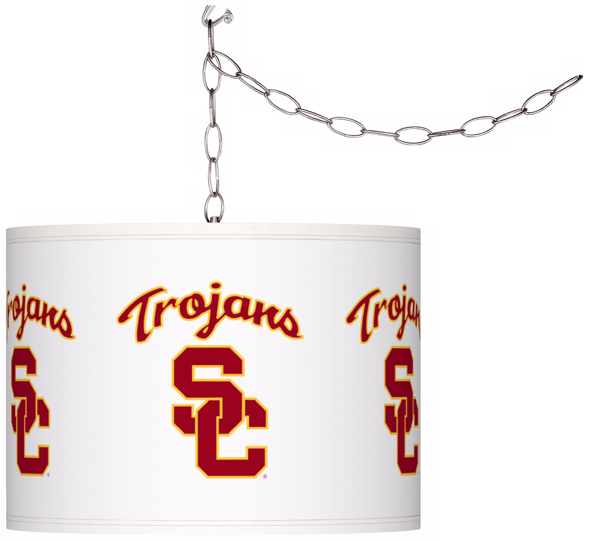 USC Trojans 13 1/2" Wide Plug-In Swag Chandelier