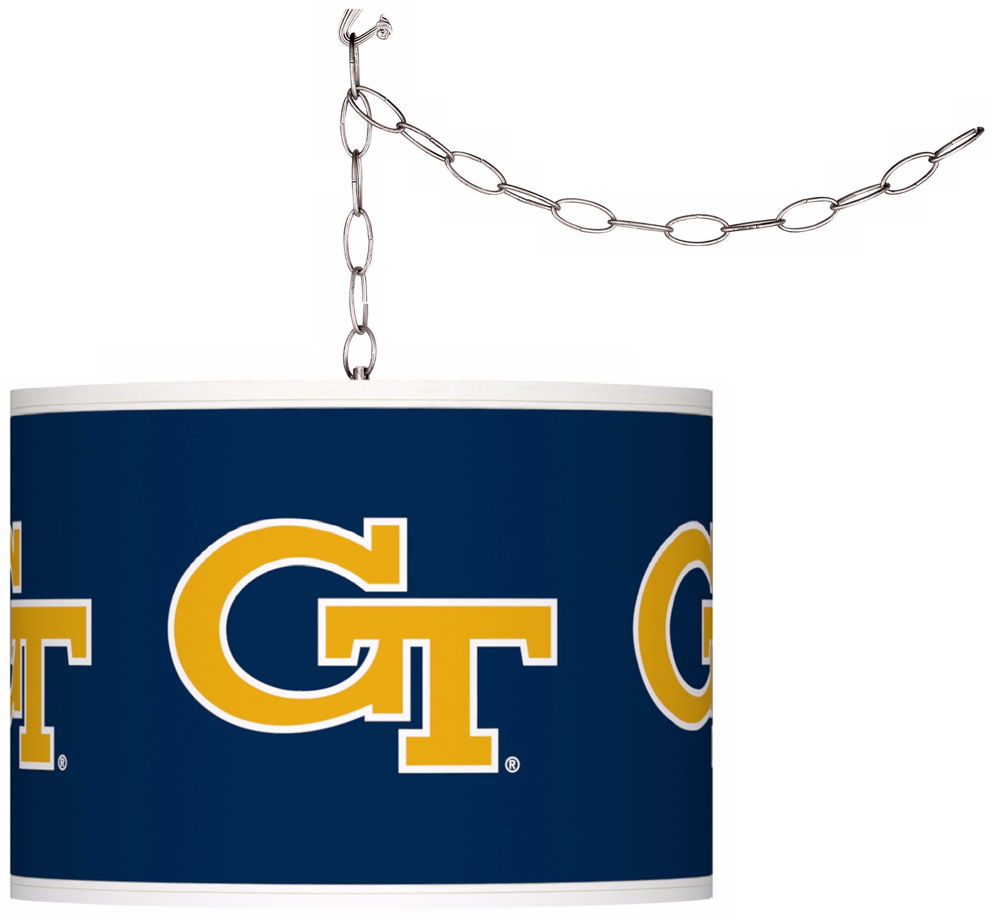 Georgia Tech 13 1/2"W Plug-In Swag Chandelier